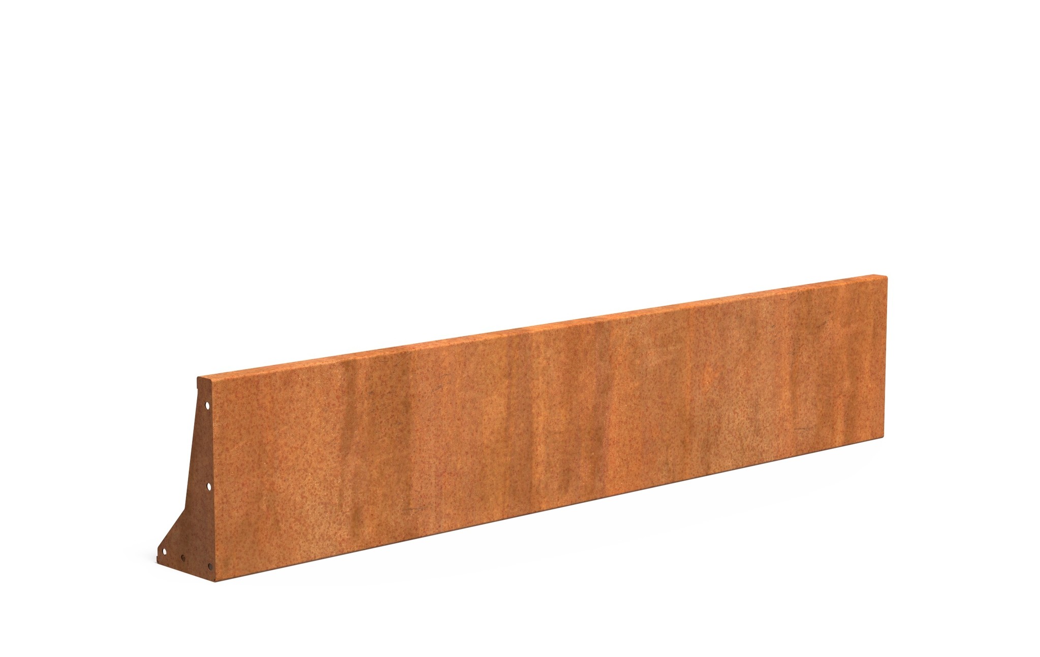 Keerwand cortenstaal recht 200x40cm. afbeelding