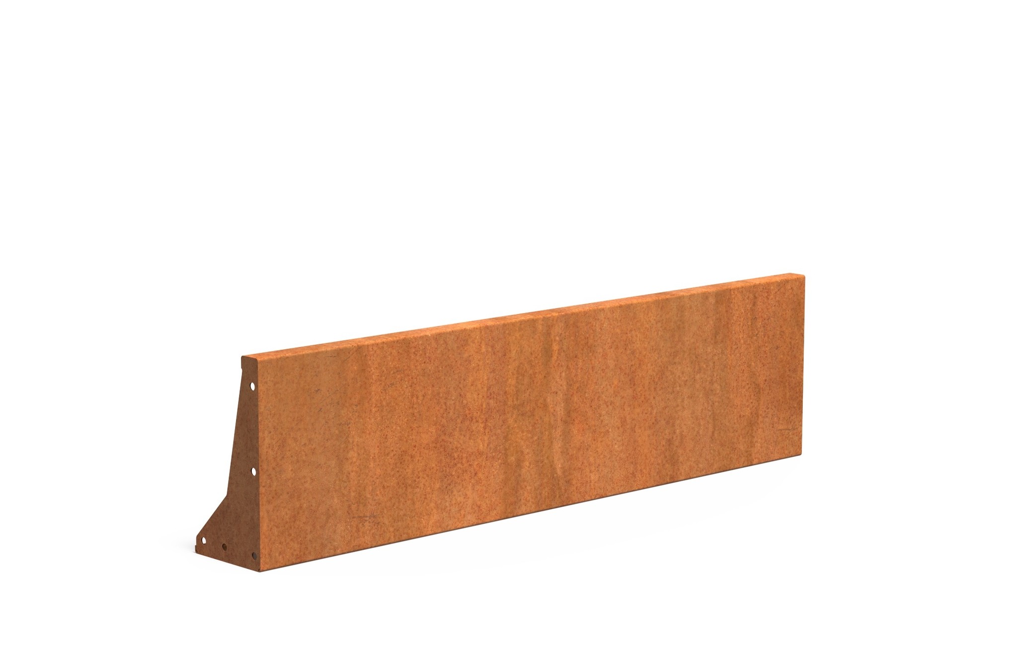 Keerwand cortenstaal recht 150x40cm. afbeelding