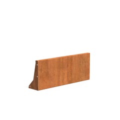 Keerwand cortenstaal recht 100x40cm.