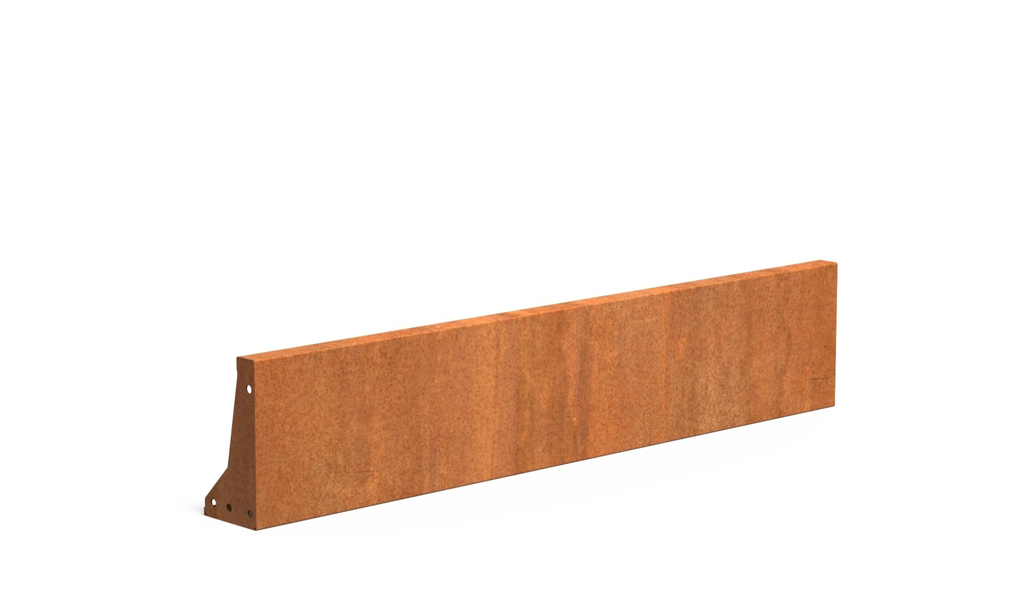 Keerwand cortenstaal recht 150x30cm. afbeelding