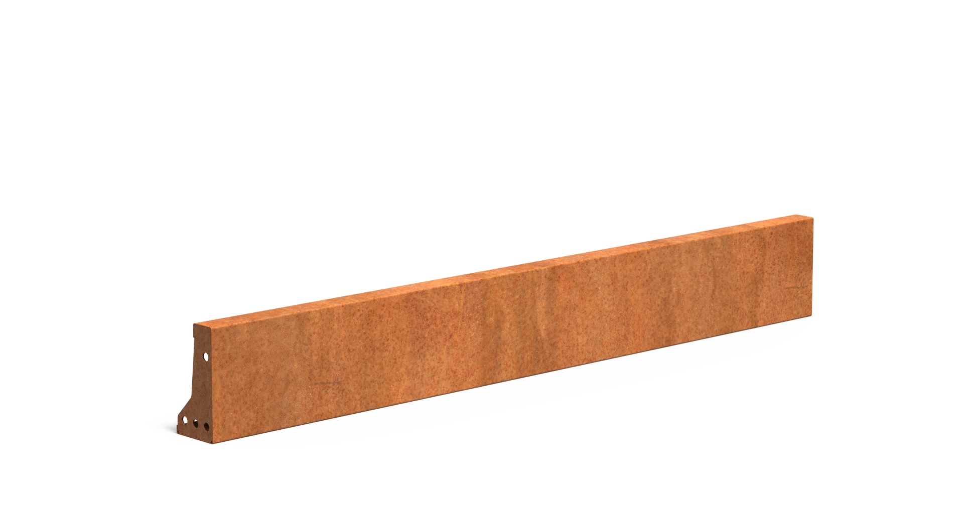 Keerwand cortenstaal recht 150x20cm. afbeelding