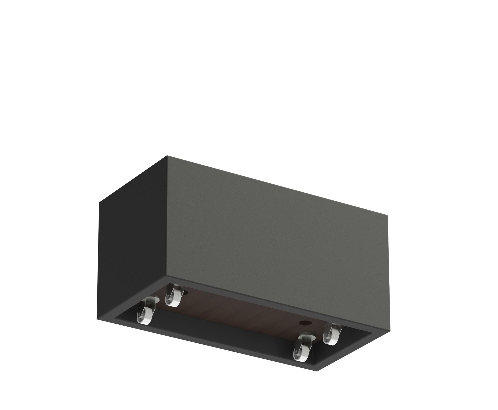 Polyester plantenbak CARREZ met wielen 100x50x50cm. afbeelding