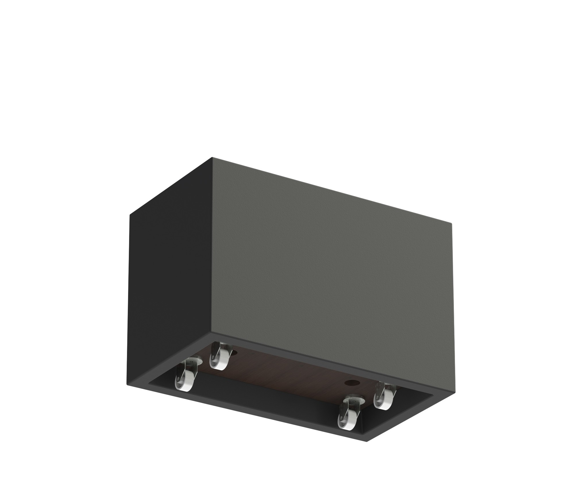 Polyester plantenbak CARREZ met wielen90x50x60cm. afbeelding