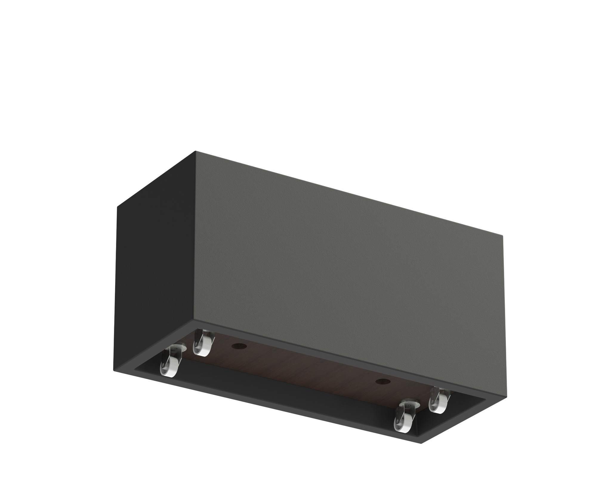 Polyester plantenbak CARREZ met wielen 120x50x60cm. afbeelding