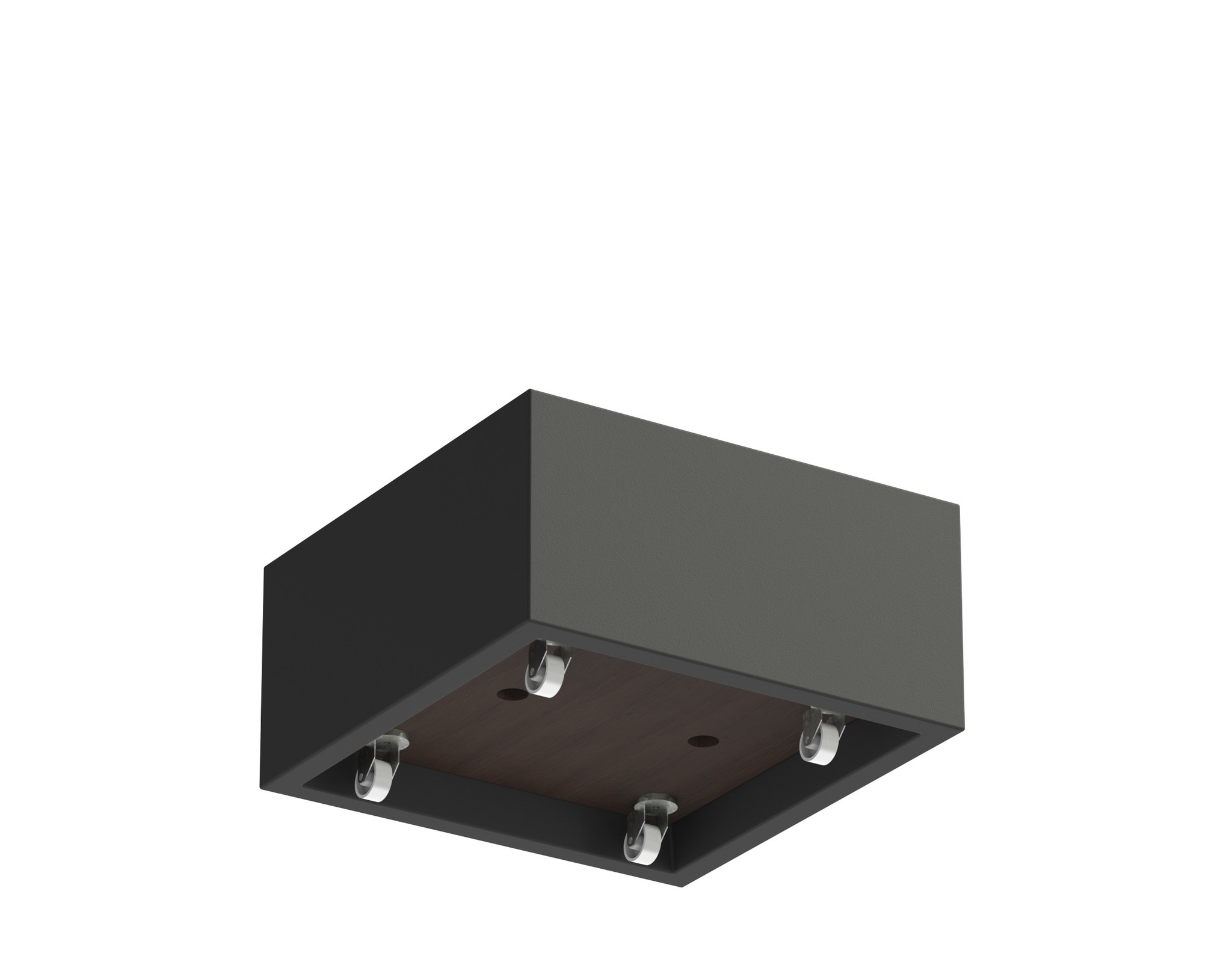 Polyester plantenbak CARREZ met wielen 80x80x40cm afbeelding 1