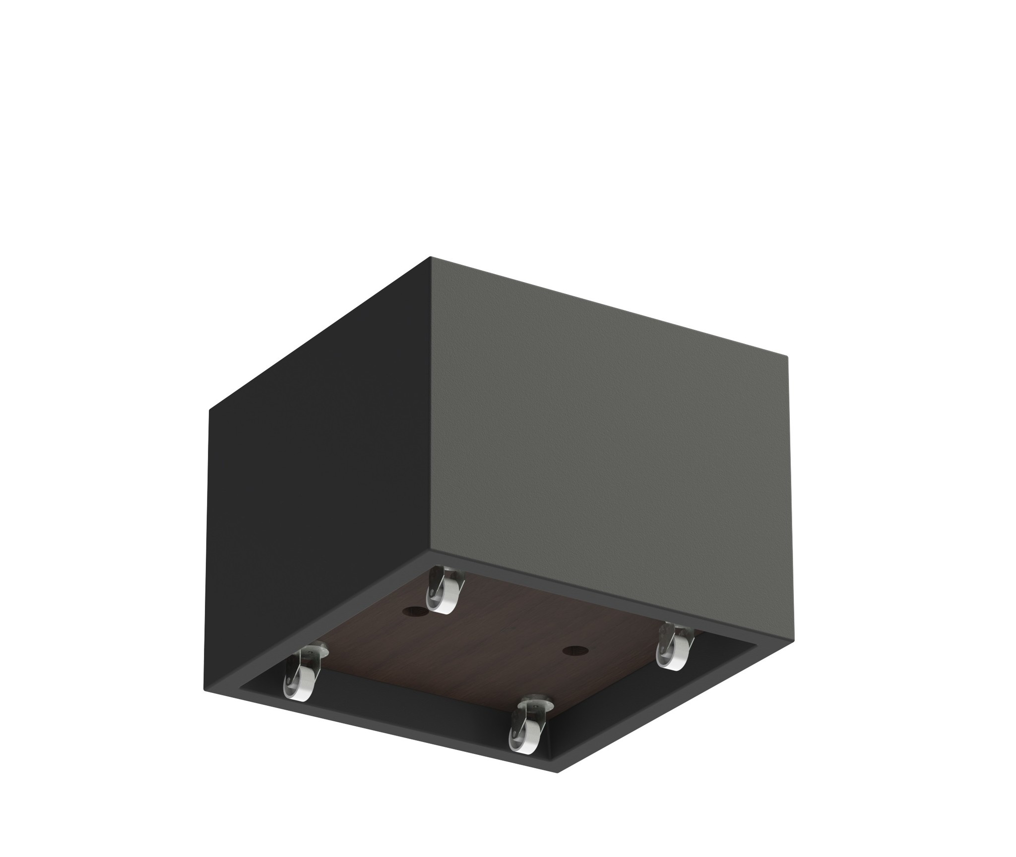Polyester plantenbak CARREZ met wielen 80x80x60 cm afbeelding