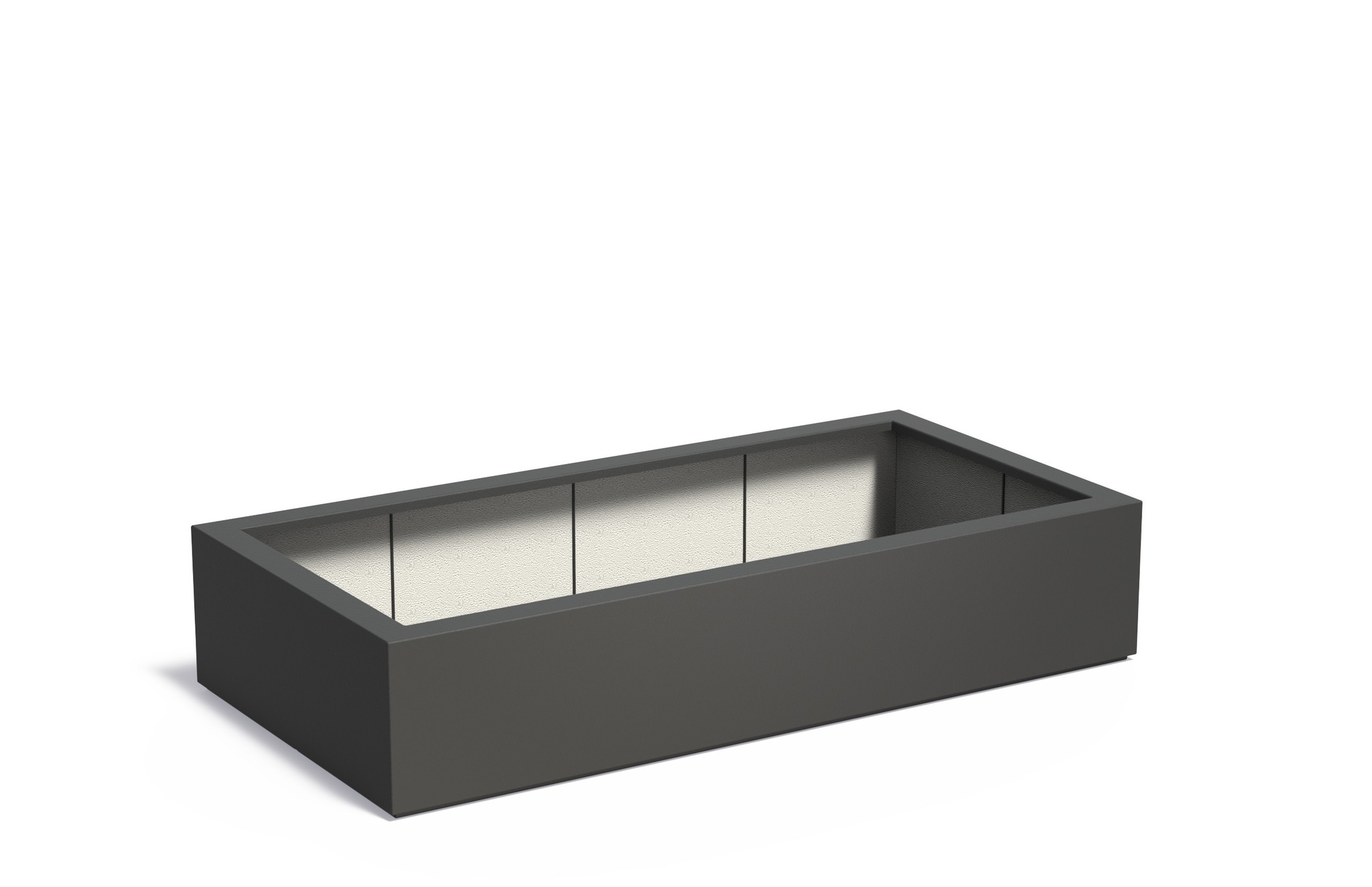 Polyester plantenbak CARREZ 200x100x40cm. afbeelding