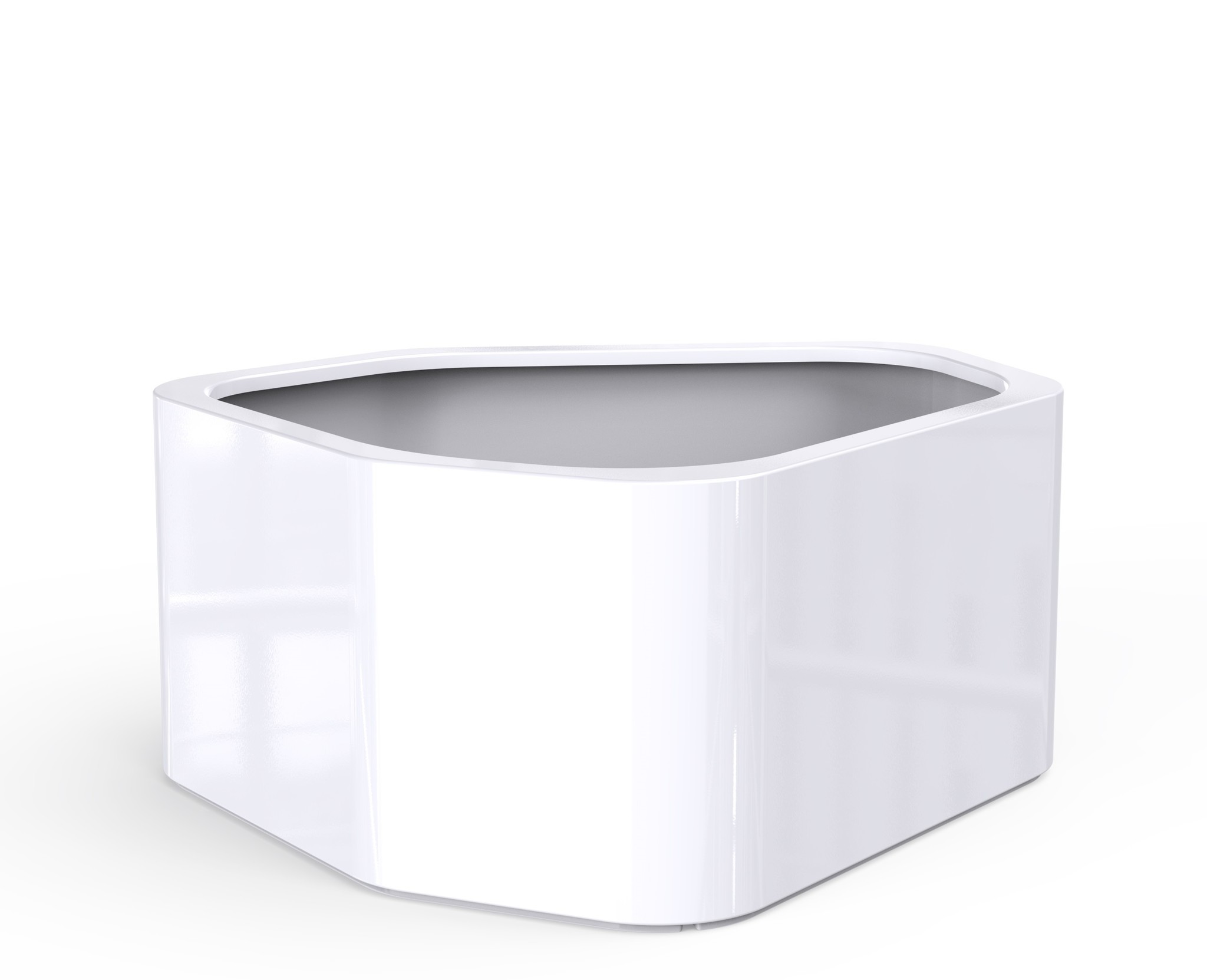 Polyester plantenbak Shape hoogglans 1300x1260x600mm. afbeelding