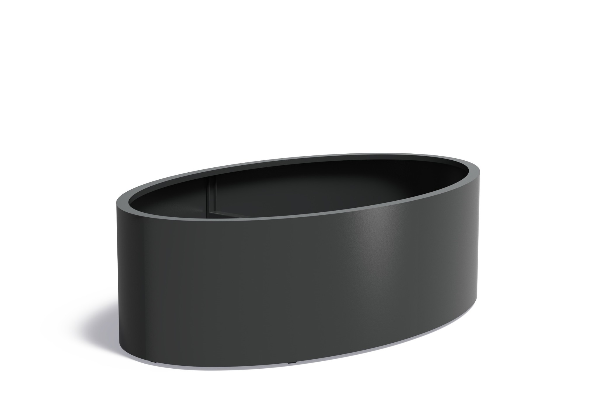 Aluminium plantenbak Ellipse 200x120x60cm.