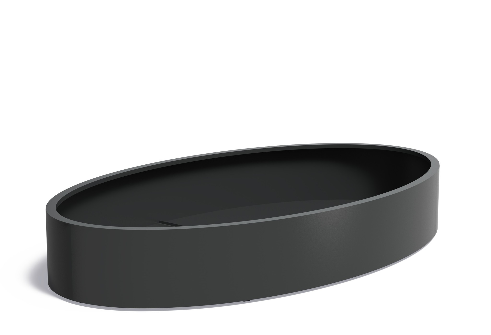 Aluminium plantenbak Ellipse 280x160x40cm. afbeelding