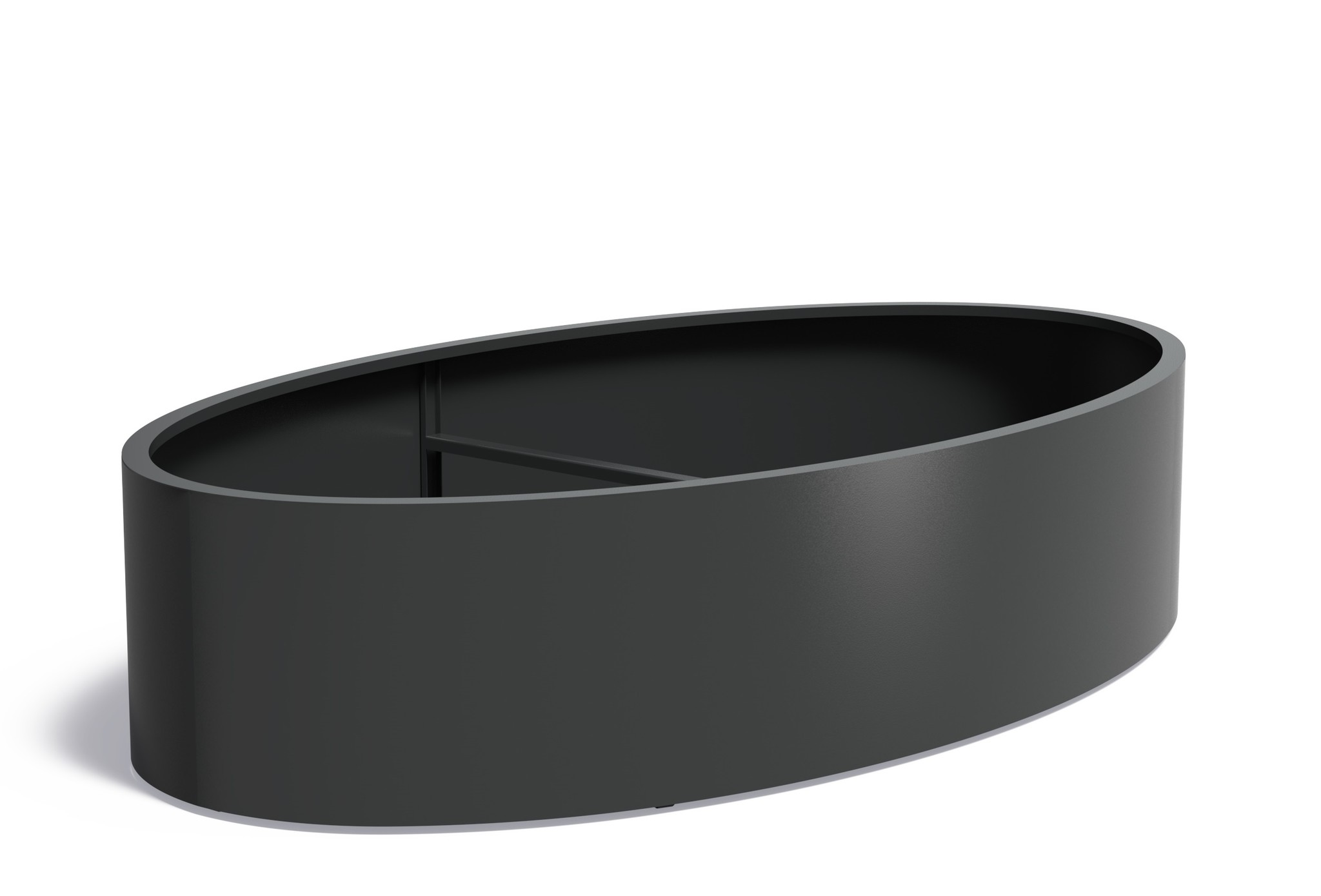 Aluminium plantenbak Ellipse 280x160x60cm. afbeelding
