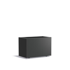 Aluminium plantenbak CARREZ met wielen 90x50x60cm.