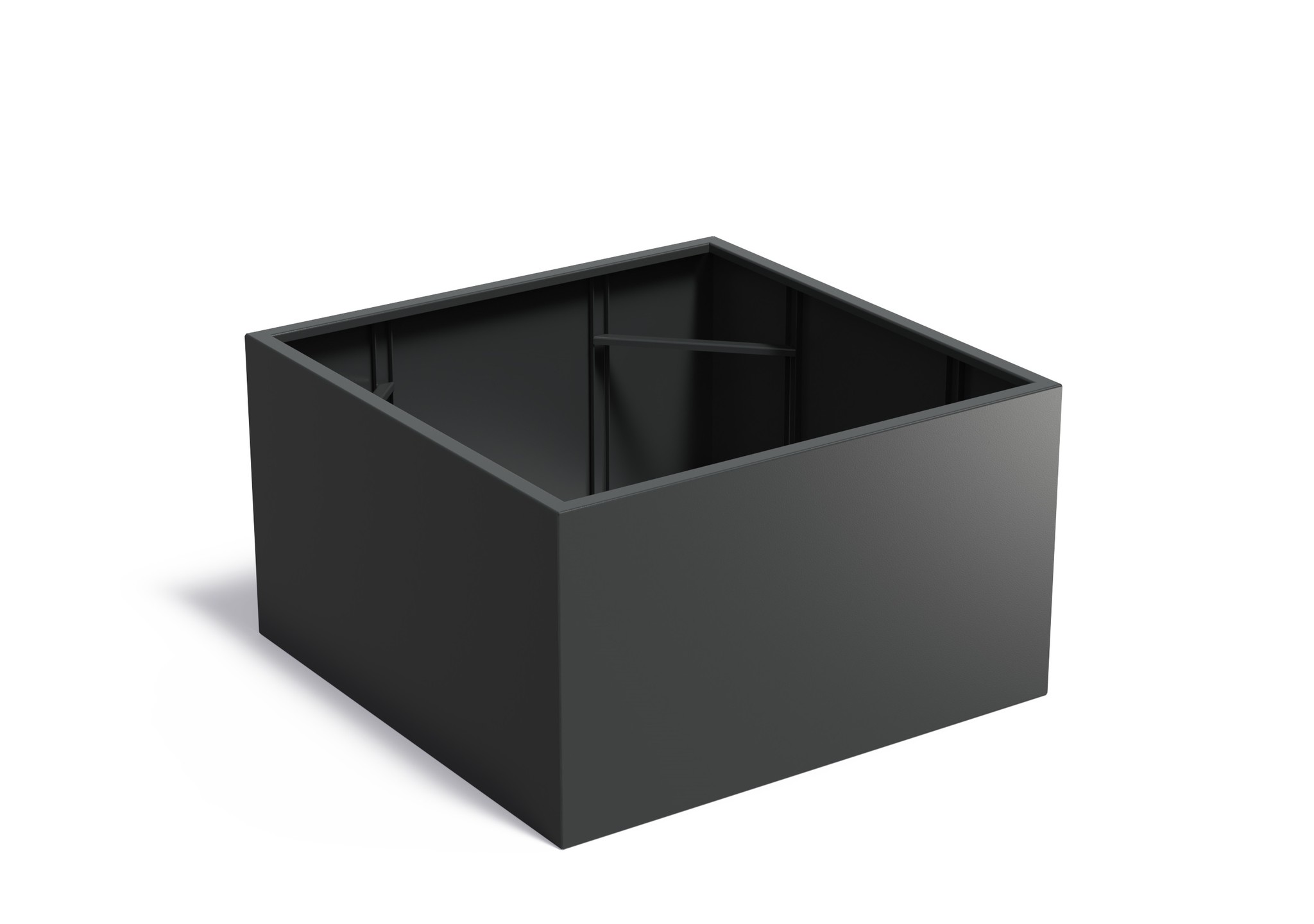 Aluminium plantenbak CARREZ zonder bodem 140x140x80cm. afbeelding