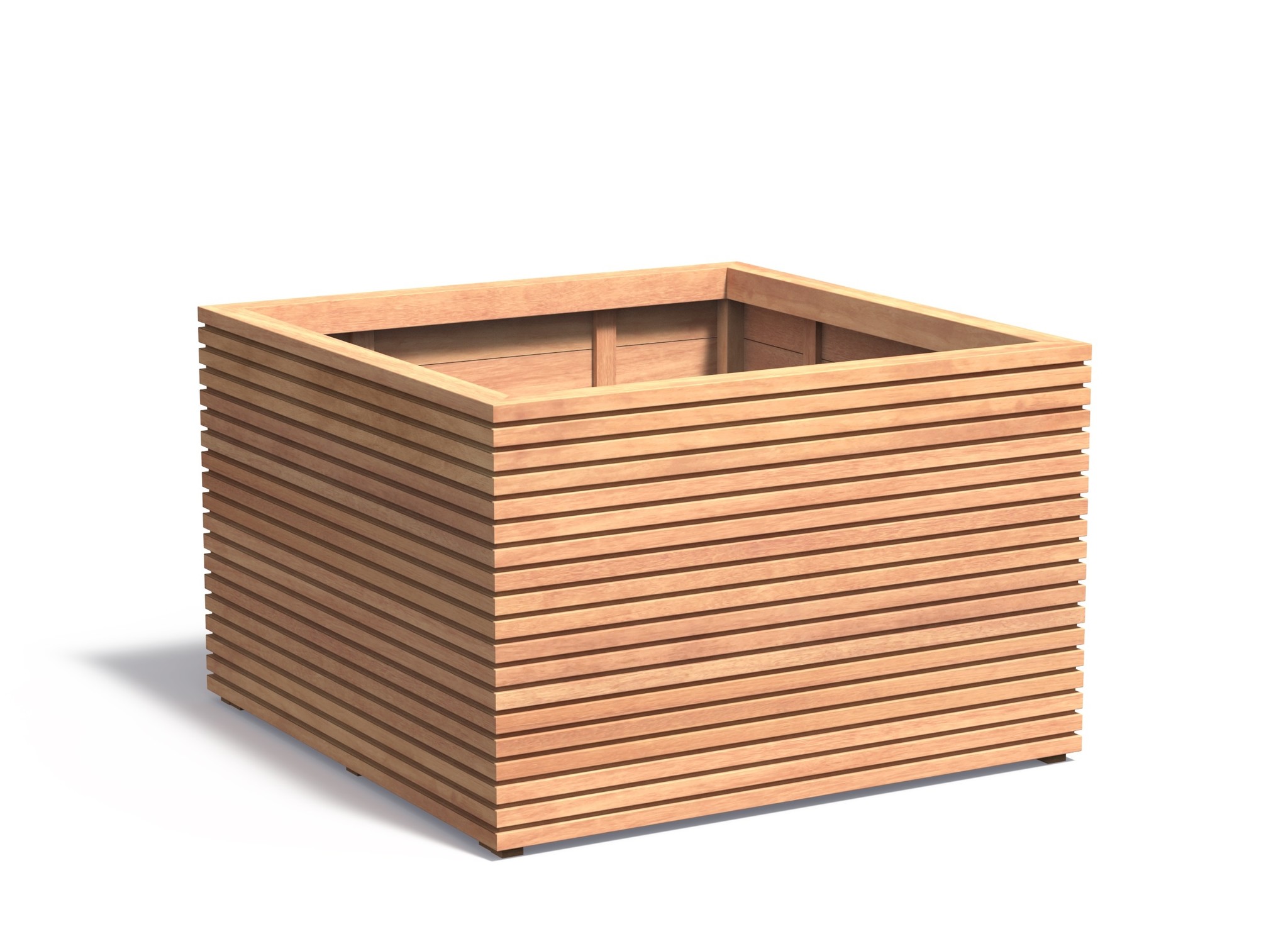 Hardhouten plantenbak Malaga 120x120x75cm. afbeelding