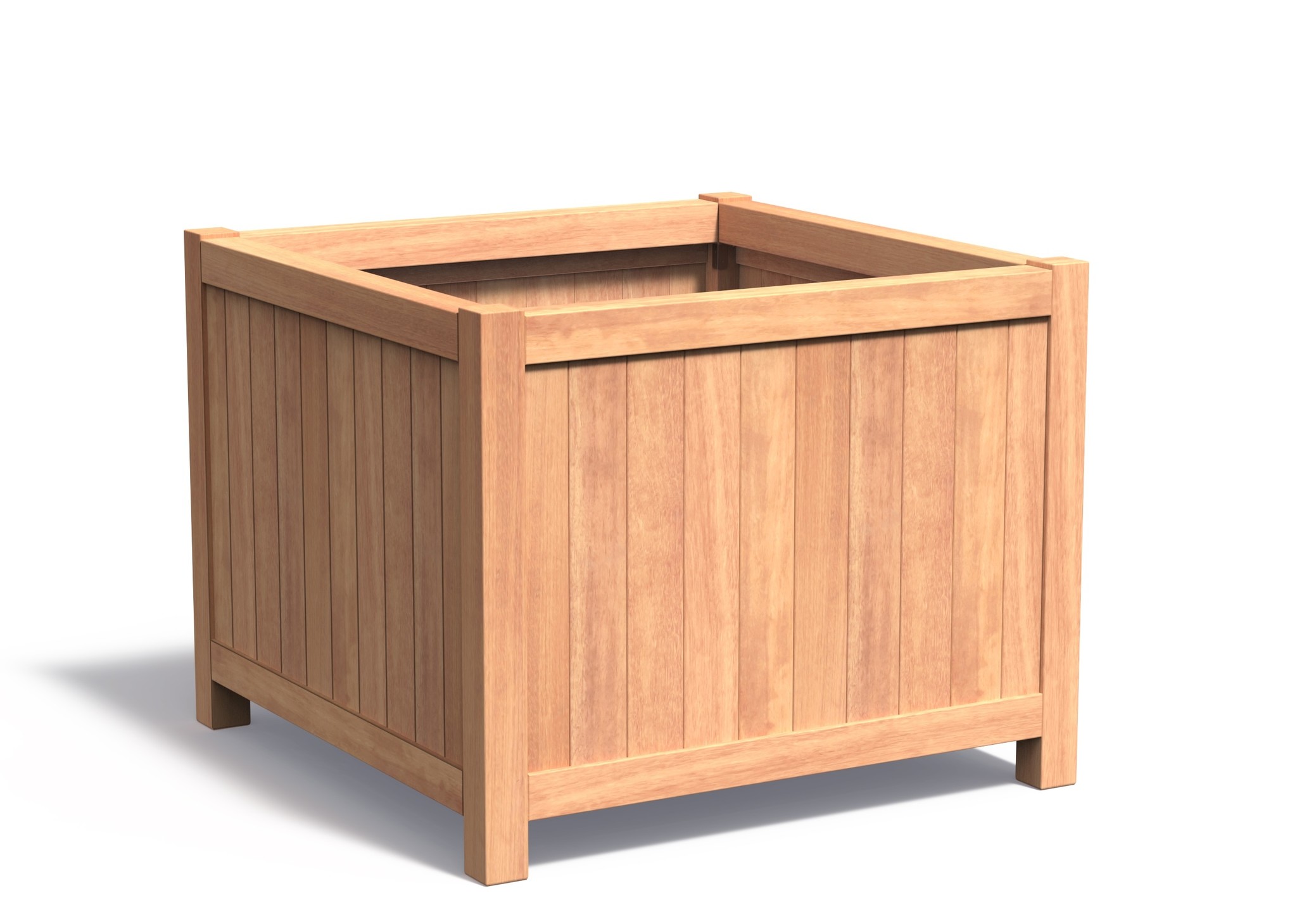 Hardhouten plantenbak Valencia 120x120x95cm. afbeelding