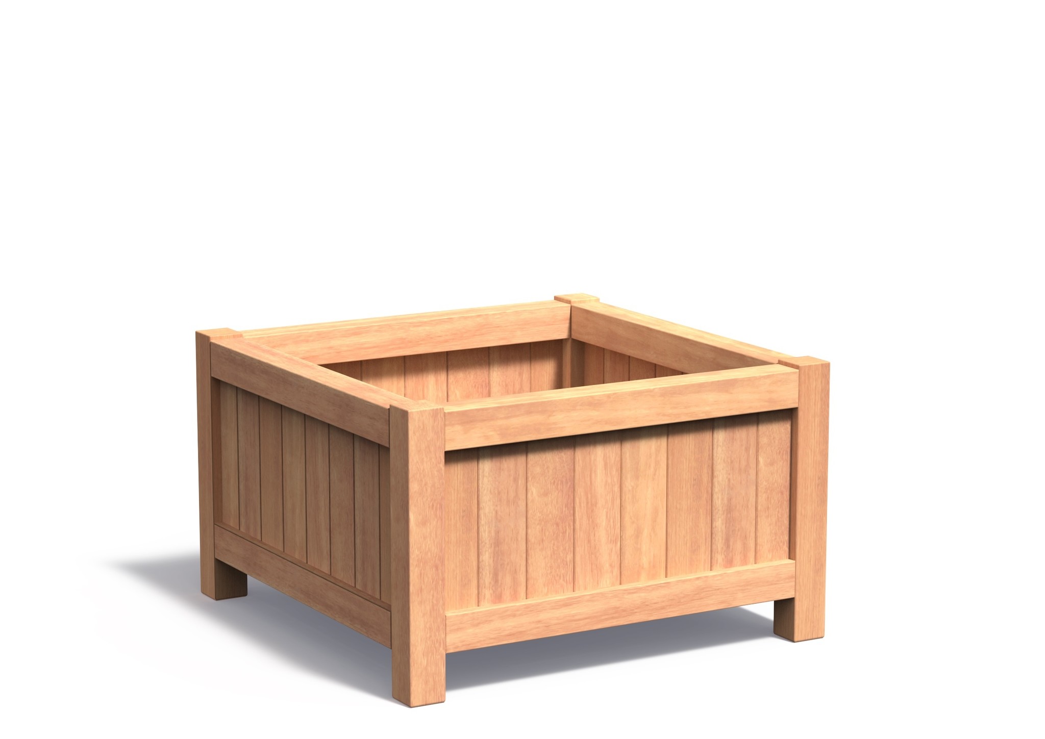 Hardhouten plantenbak Valencia 100x100x60cm. afbeelding