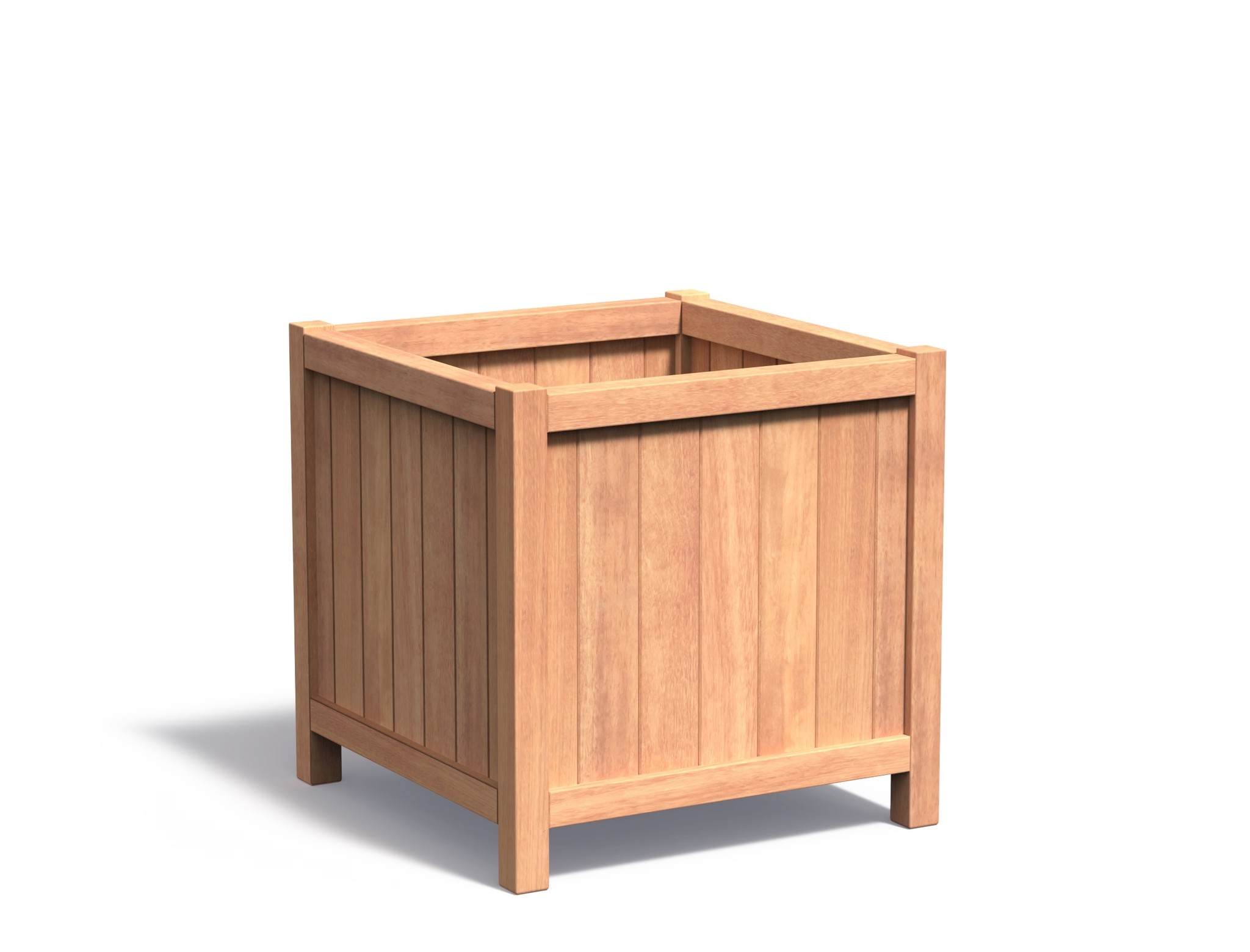 Hardhouten plantenbak Valencia 80x80x80cm. afbeelding