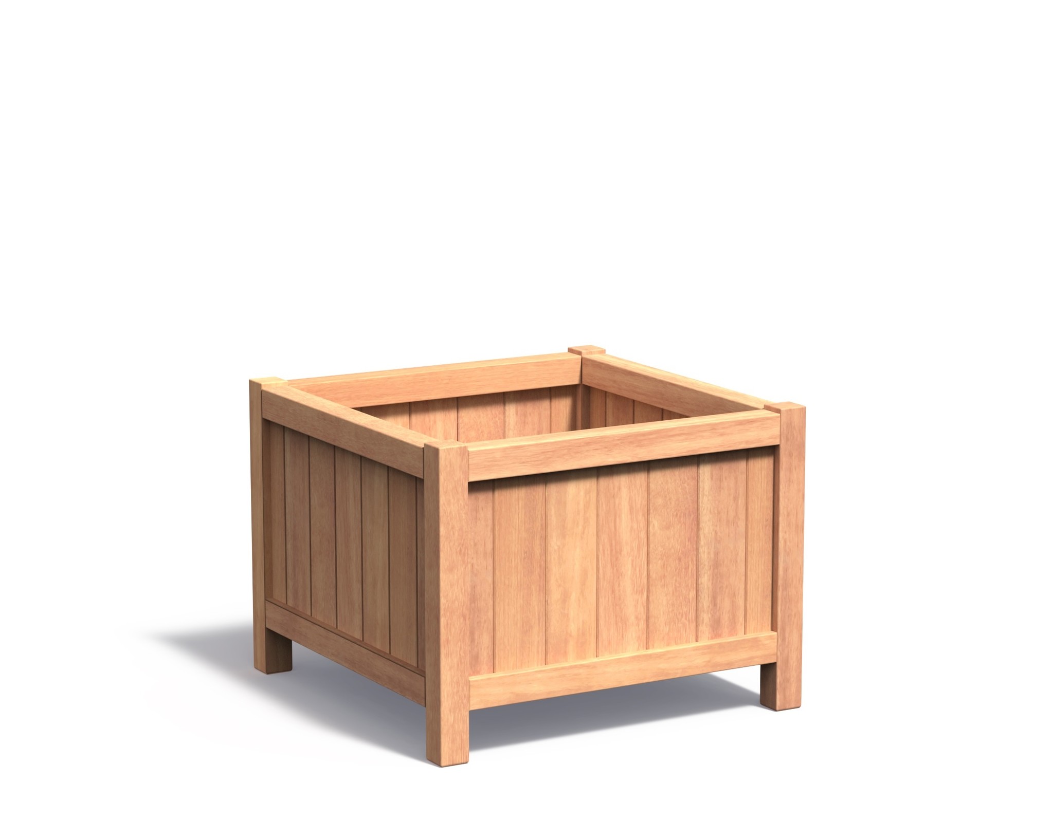 Hardhouten plantenbak Valencia 80x80x60cm. afbeelding