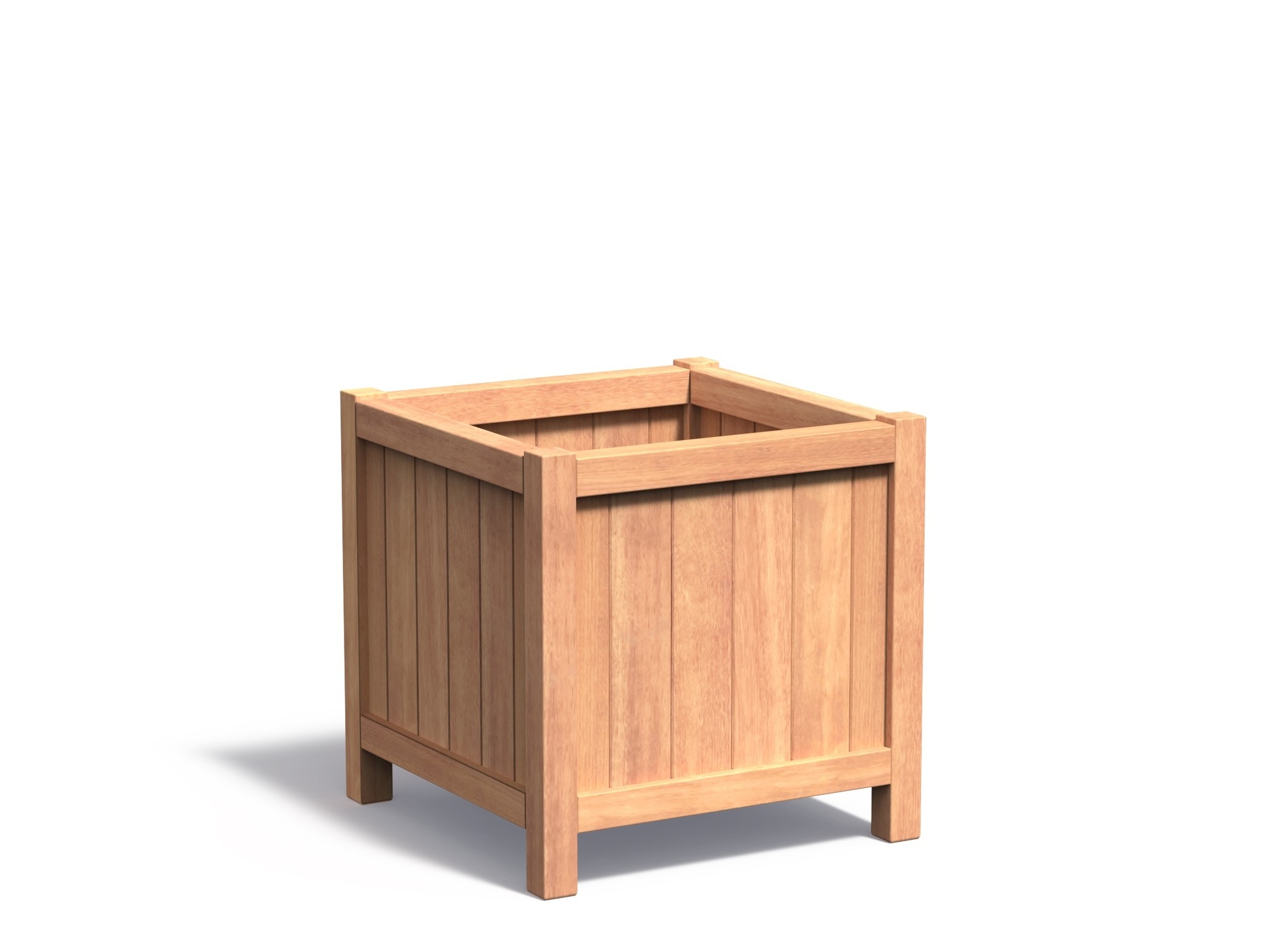 Hardhouten plantenbak Valencia 70x70x70cm. afbeelding