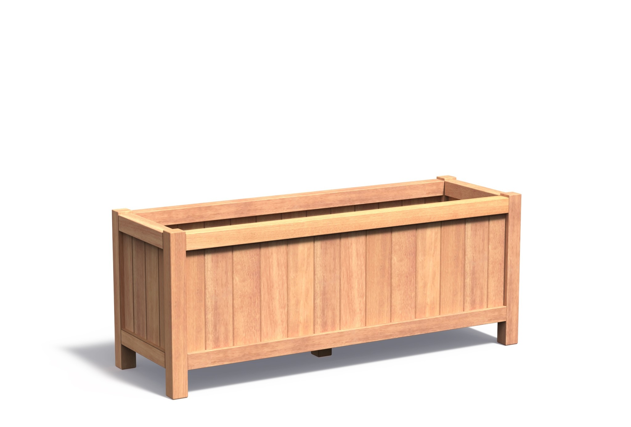 Hardhouten plantenbak Valencia 150x50x60cm. afbeelding
