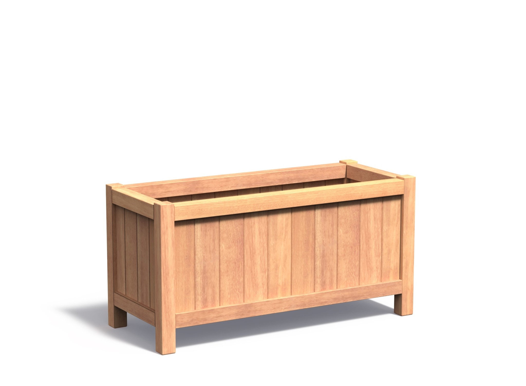 Hardhouten plantenbak Valencia 120x50x60cm. afbeelding