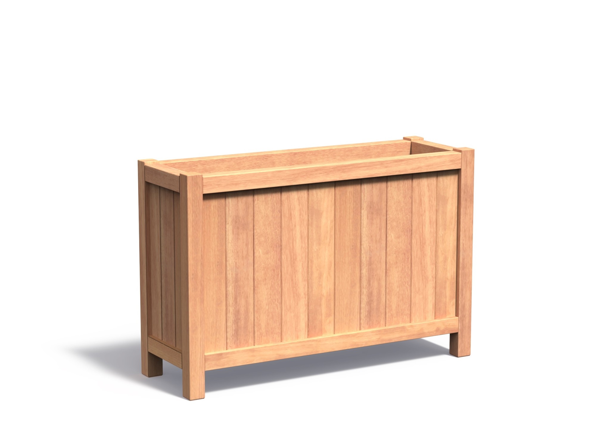 Hardhouten plantenbak Valencia 120x40x80cm. afbeelding