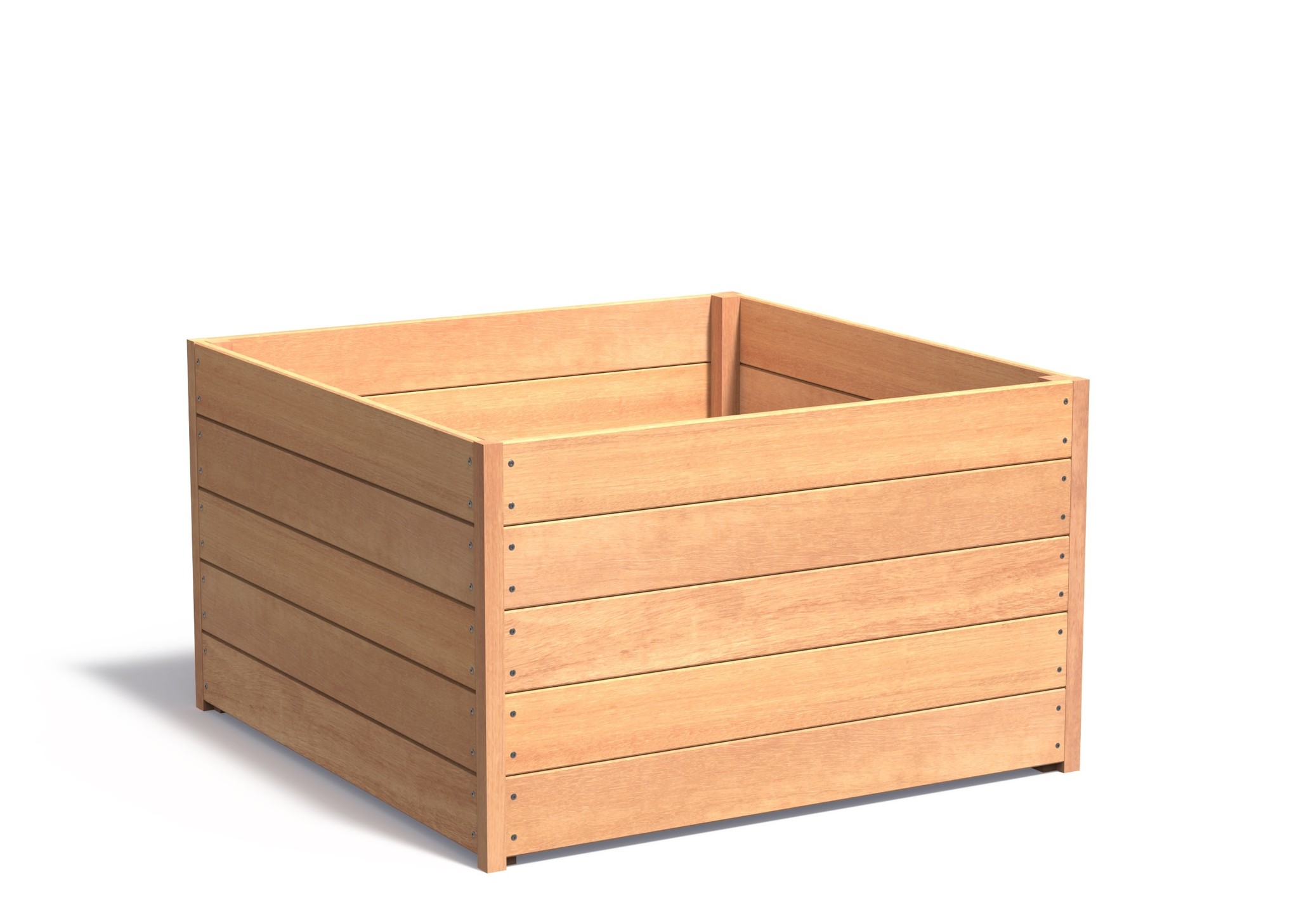 Hardhouten plantenbak CARREZ 120x120x71cm. afbeelding