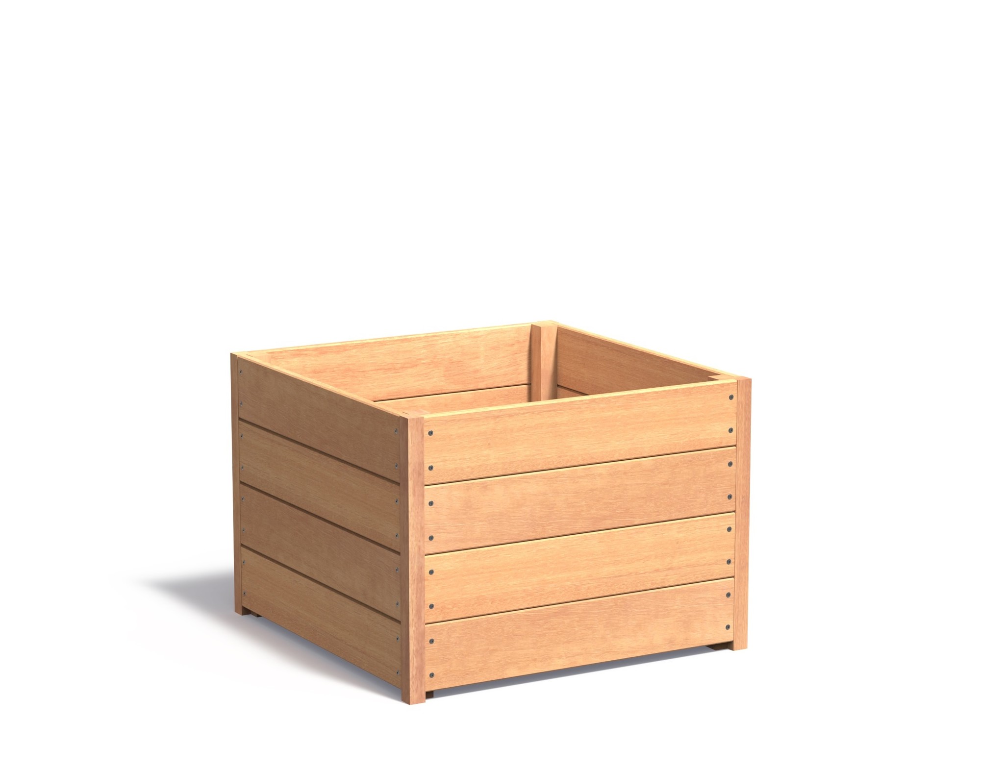 Hardhouten plantenbak CARREZ 80x80x57cm. afbeelding