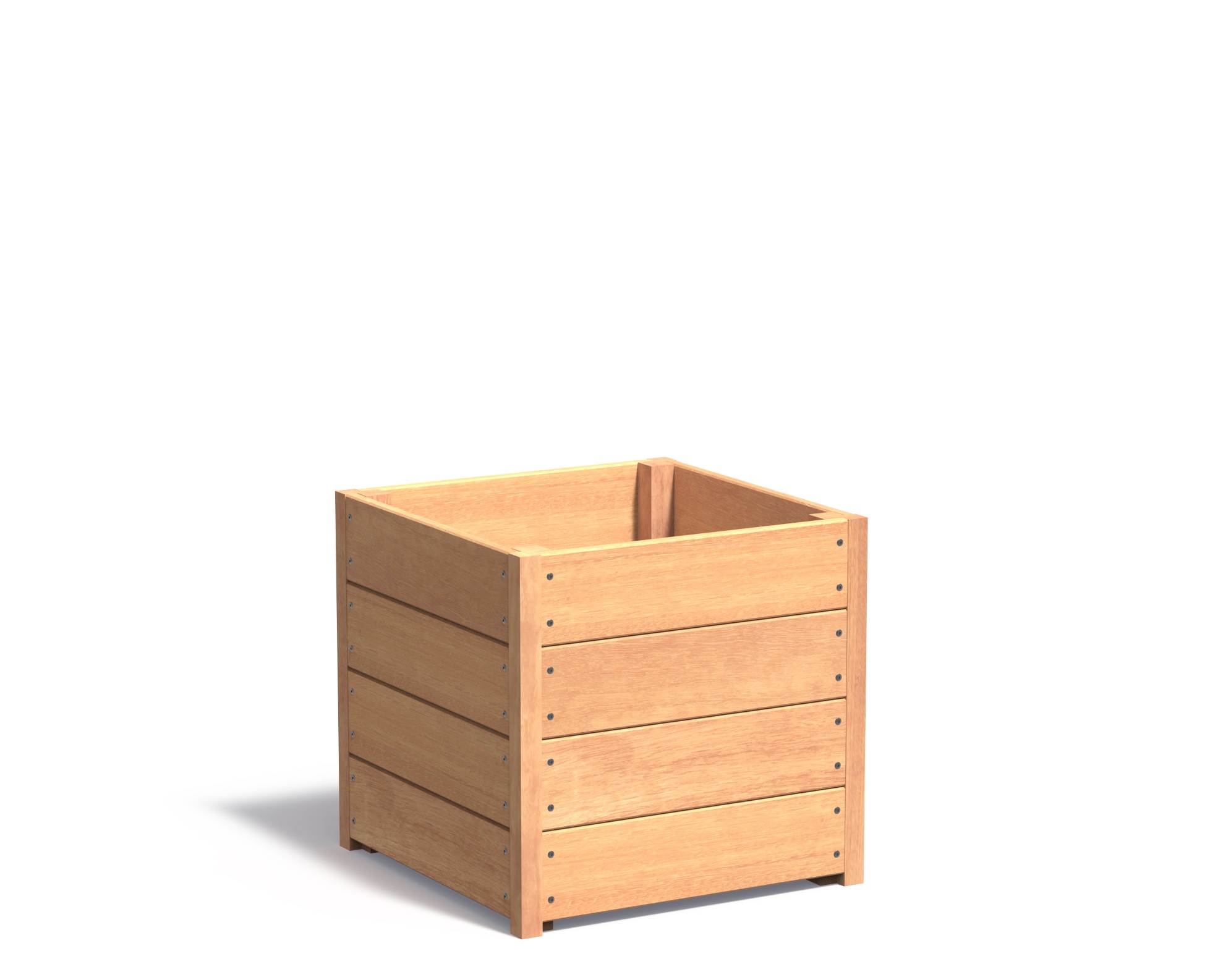 Hardhouten plantenbak CARREZ 60x60x57cm. afbeelding