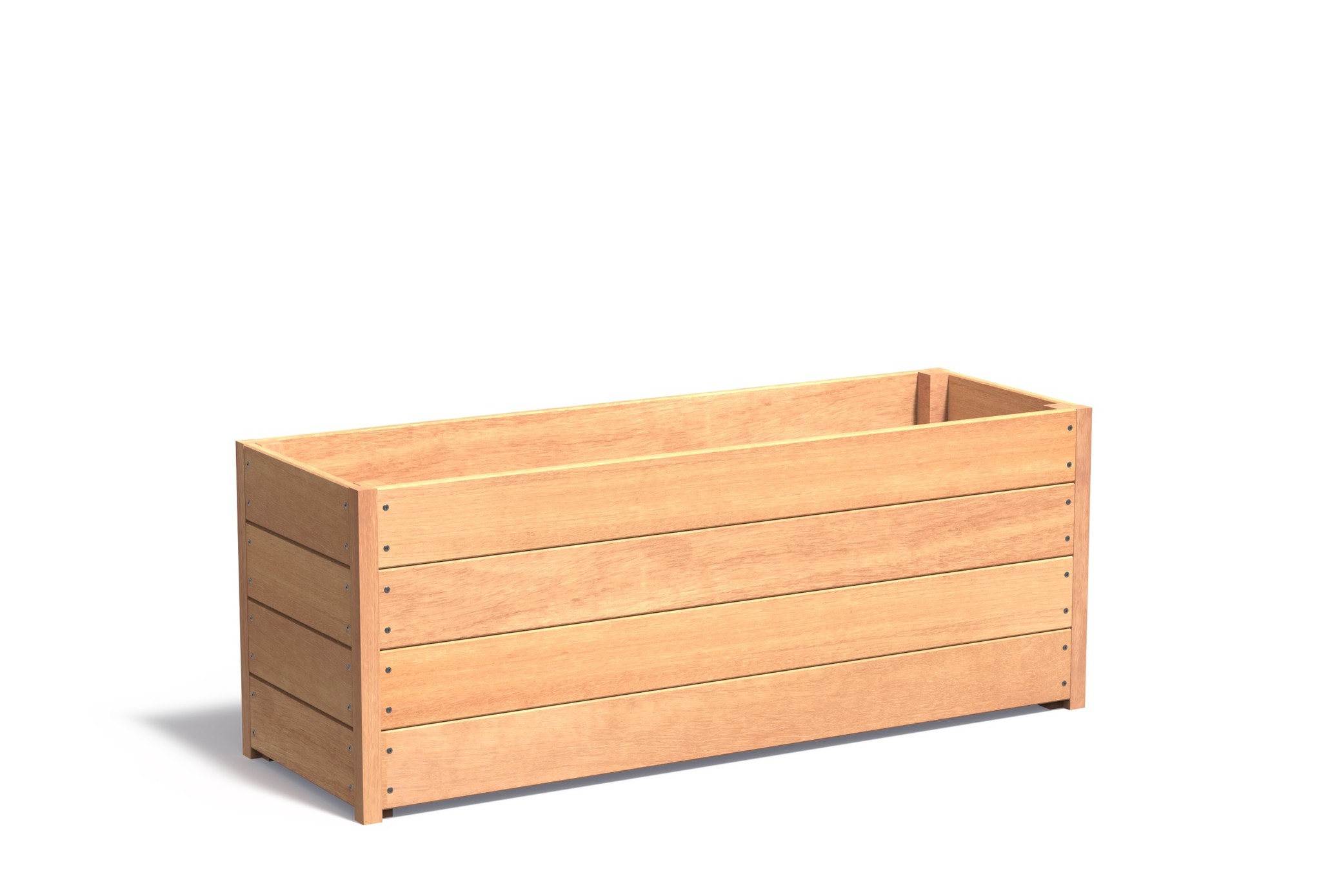 Hardhouten plantenbak CARREZ 150x50x57cm. afbeelding