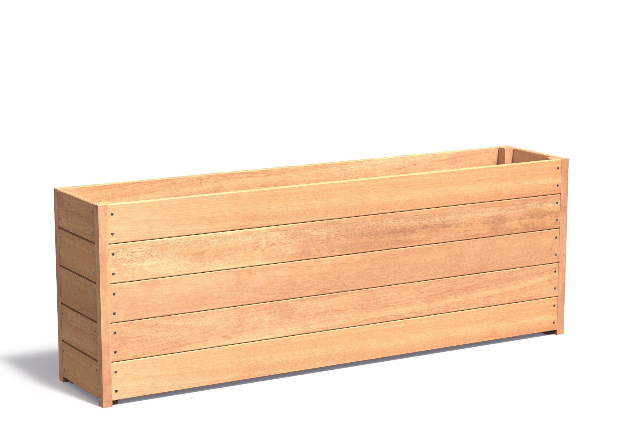 Hardhouten plantenbak CARREZ 200x40x71cm. afbeelding