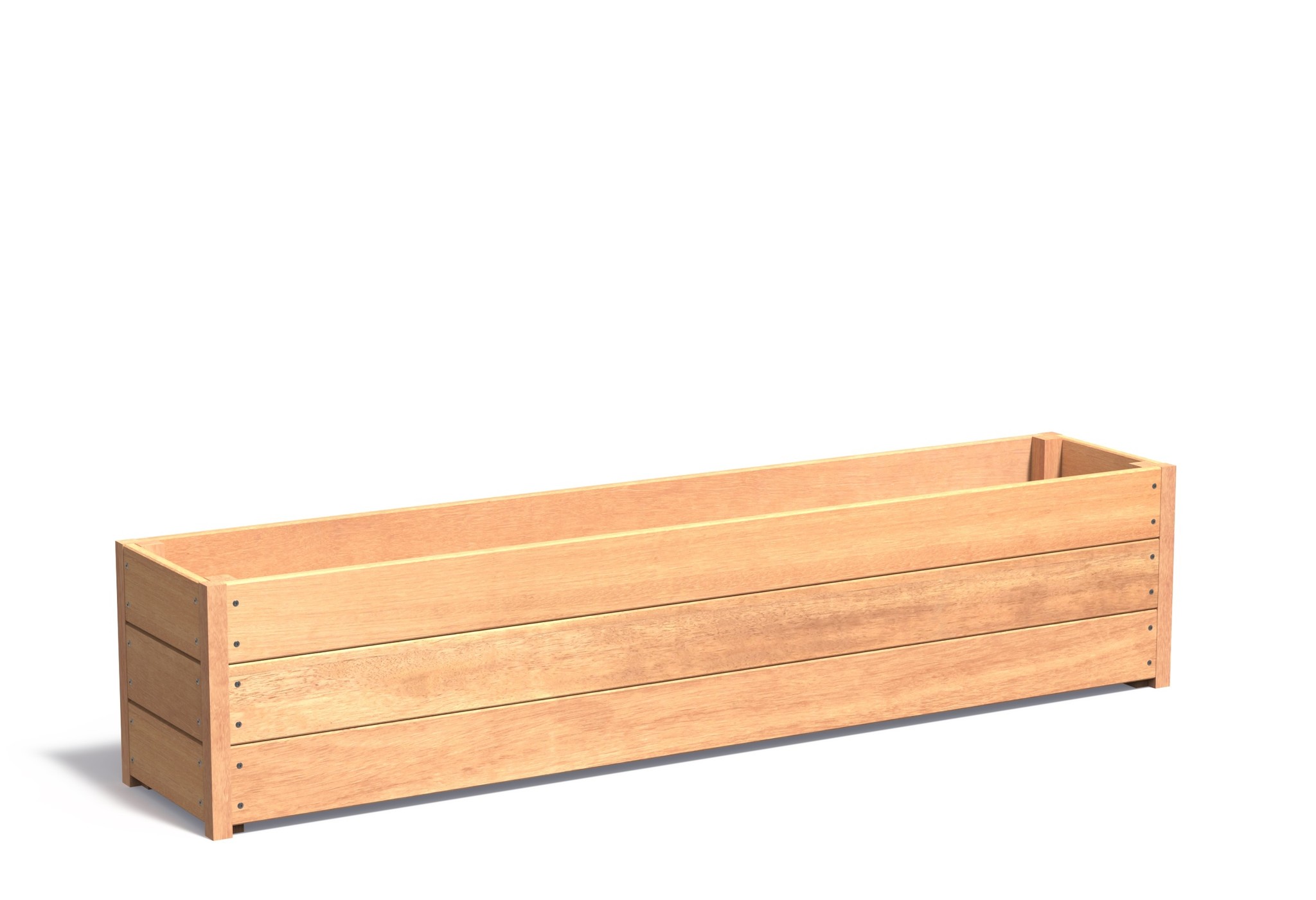 Hardhouten plantenbak CARREZ 200x40x44cm. afbeelding