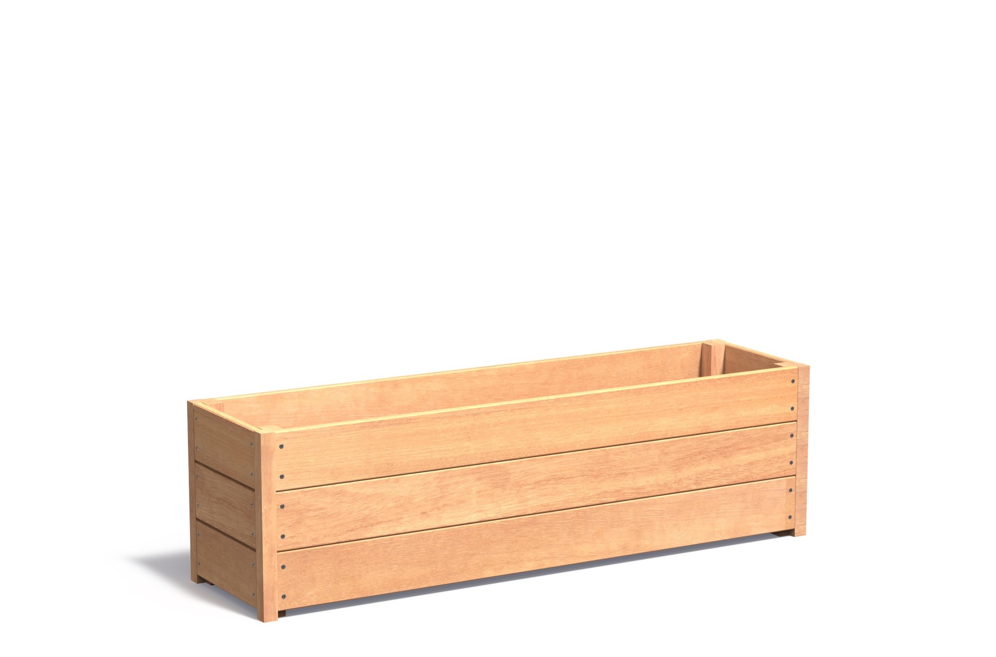 Hardhouten plantenbak CARREZ 150x40x44cm. afbeelding