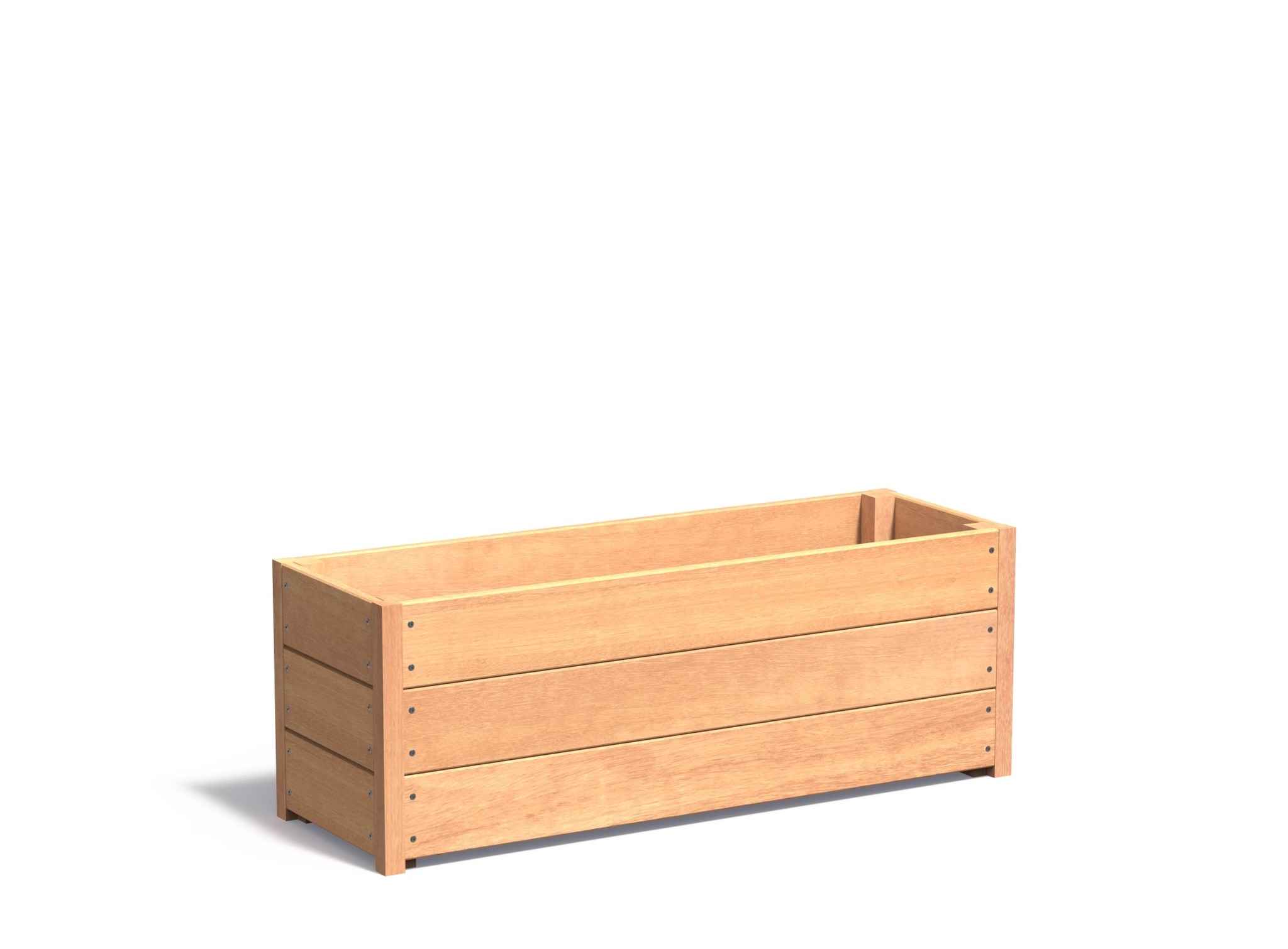 Hardhouten plantenbak CARREZ 120x40x44cm. afbeelding