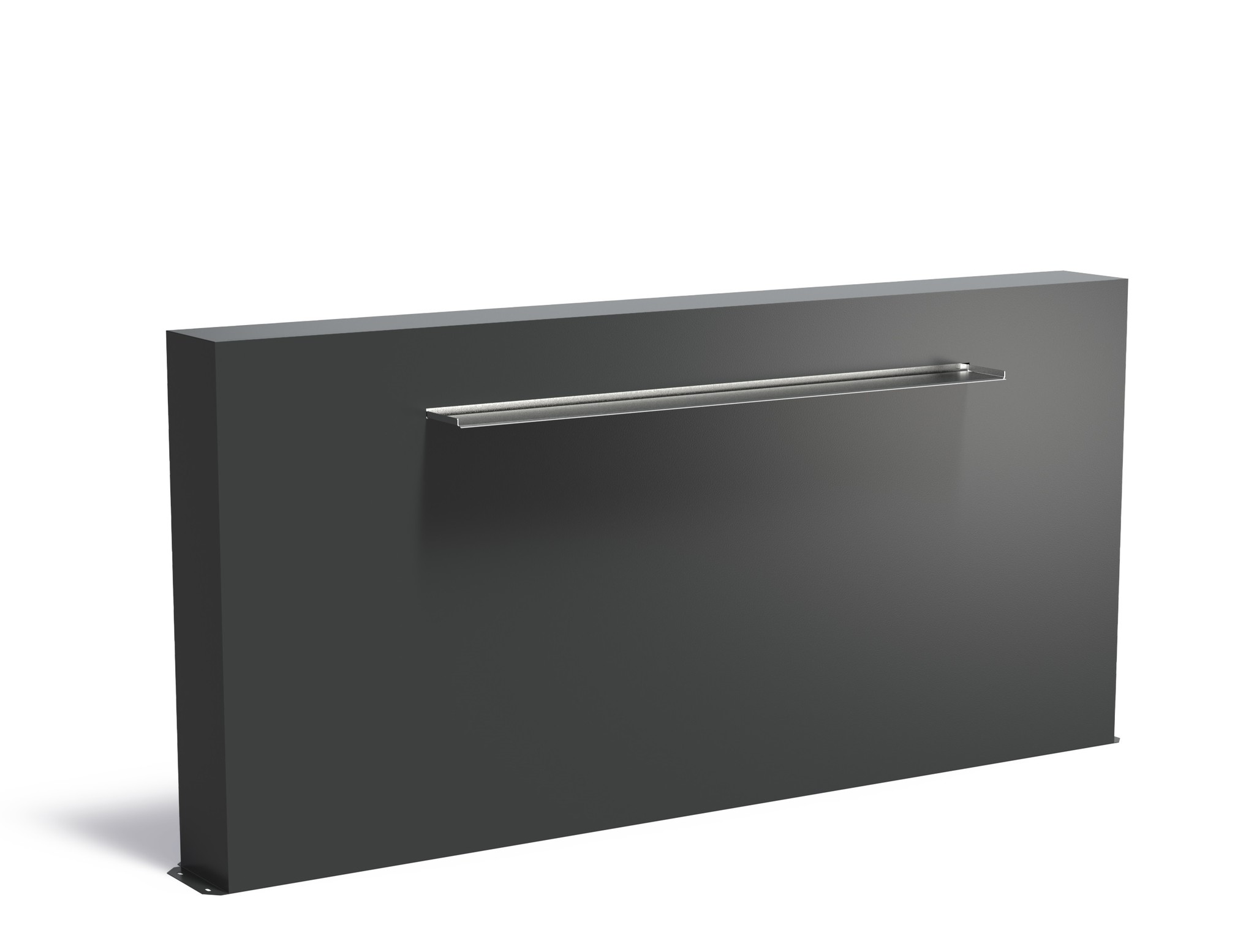 Vijvermuur aluminium vrijstaand 250x25x120cm. afbeelding