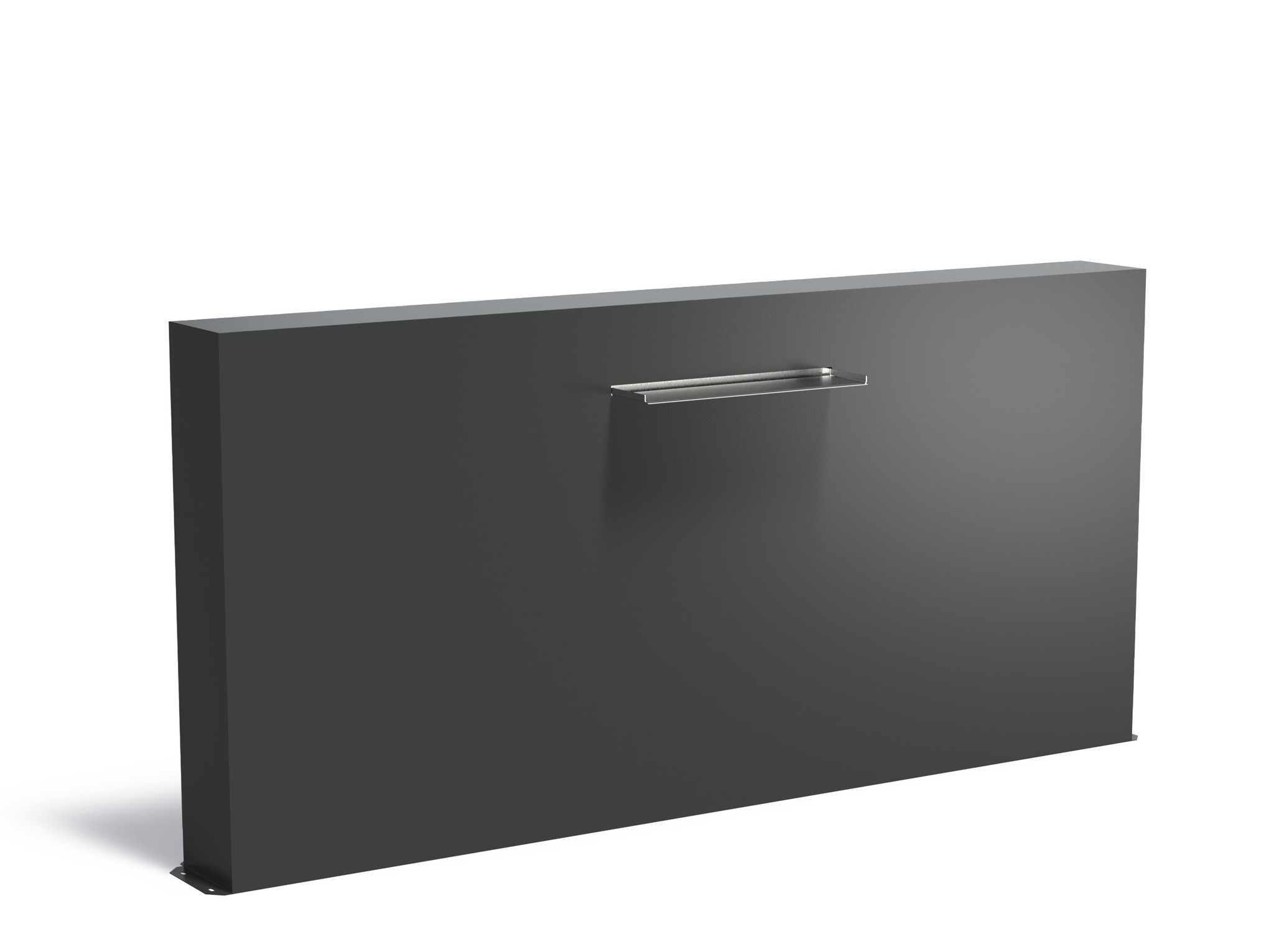 Vijvermuur aluminium vrijstaand 250x25x120cm. afbeelding