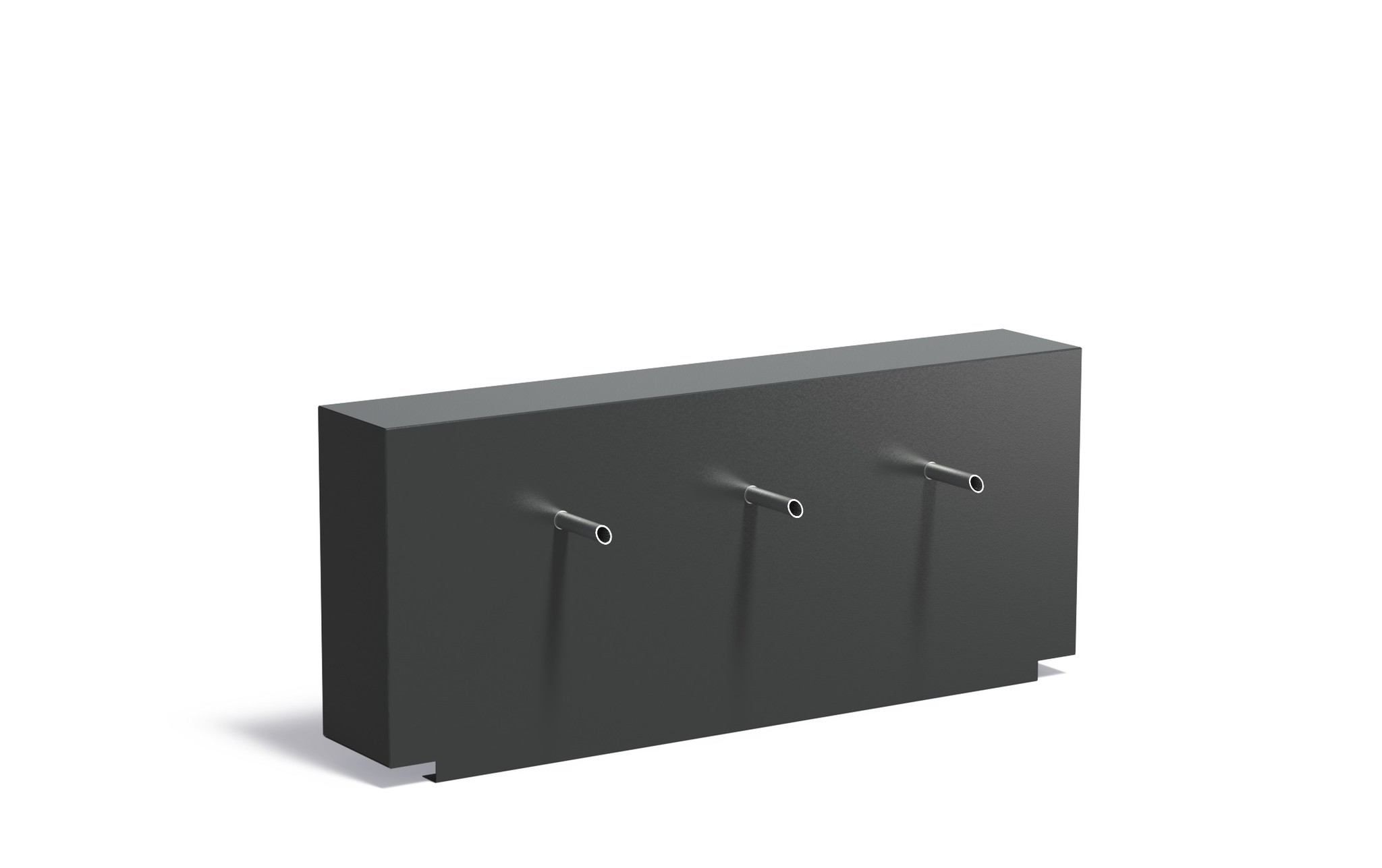 Vijvermuur aluminium vast 150x25x60cm. afbeelding
