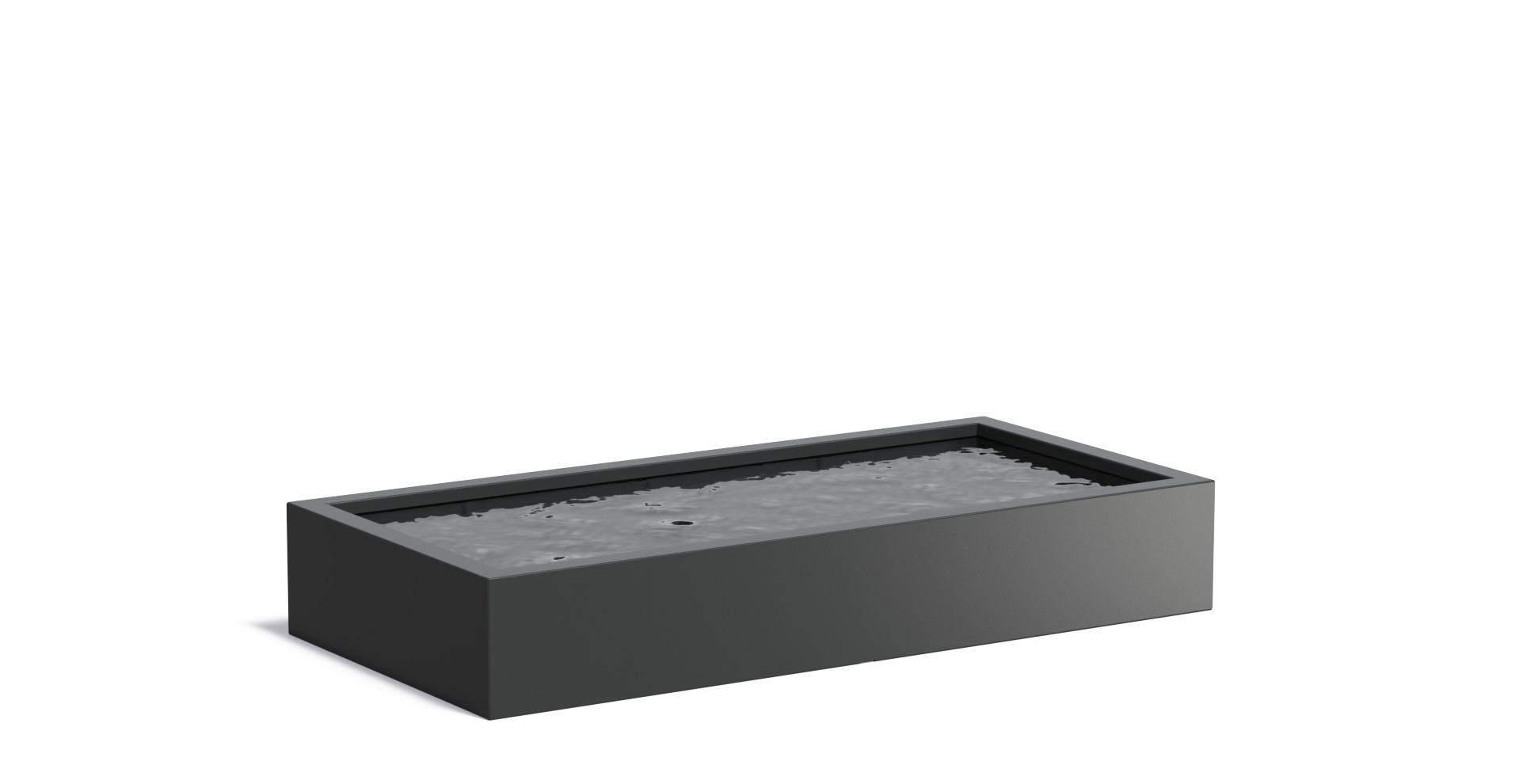 Aluminium vijverbak 250x120x40cm. afbeelding