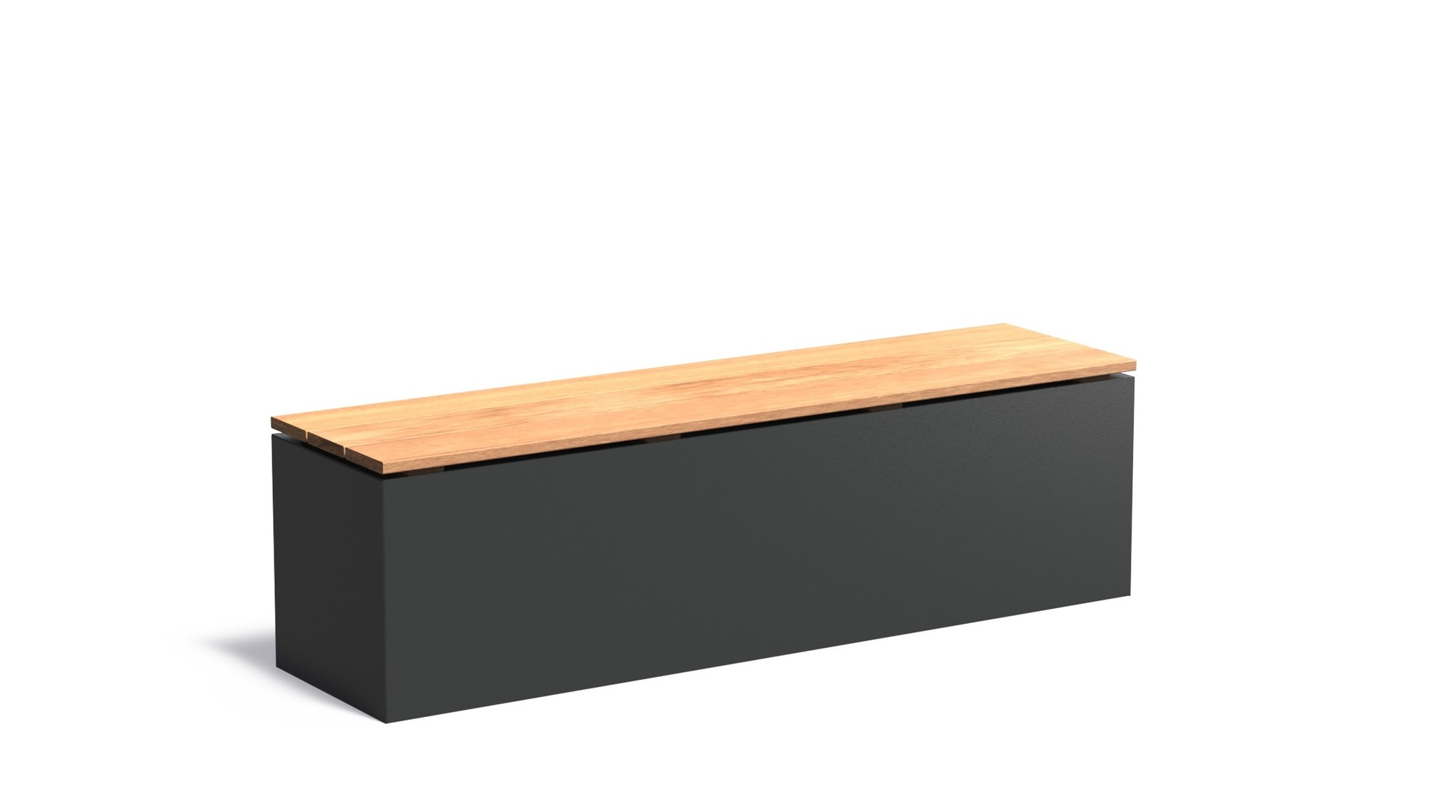 Aluminium sokkel met zitting 150x40x43cm. afbeelding