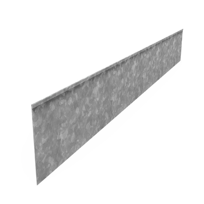 Kantopsluiting verzinkt staal geplet 230x0,2x29cm.