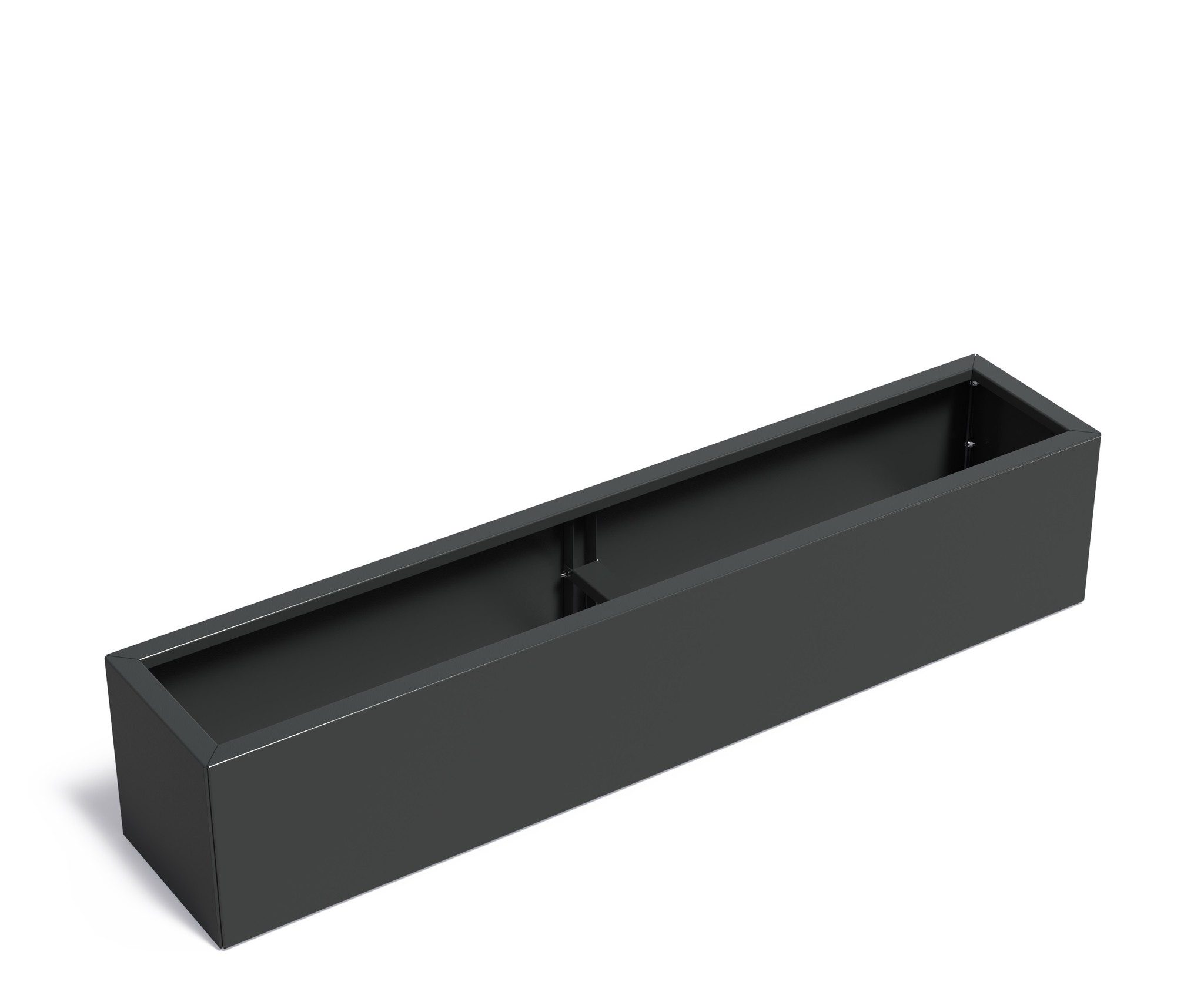 Verzinkt staal plantenbak CARREZ Connect 200x40x40cm. afbeelding