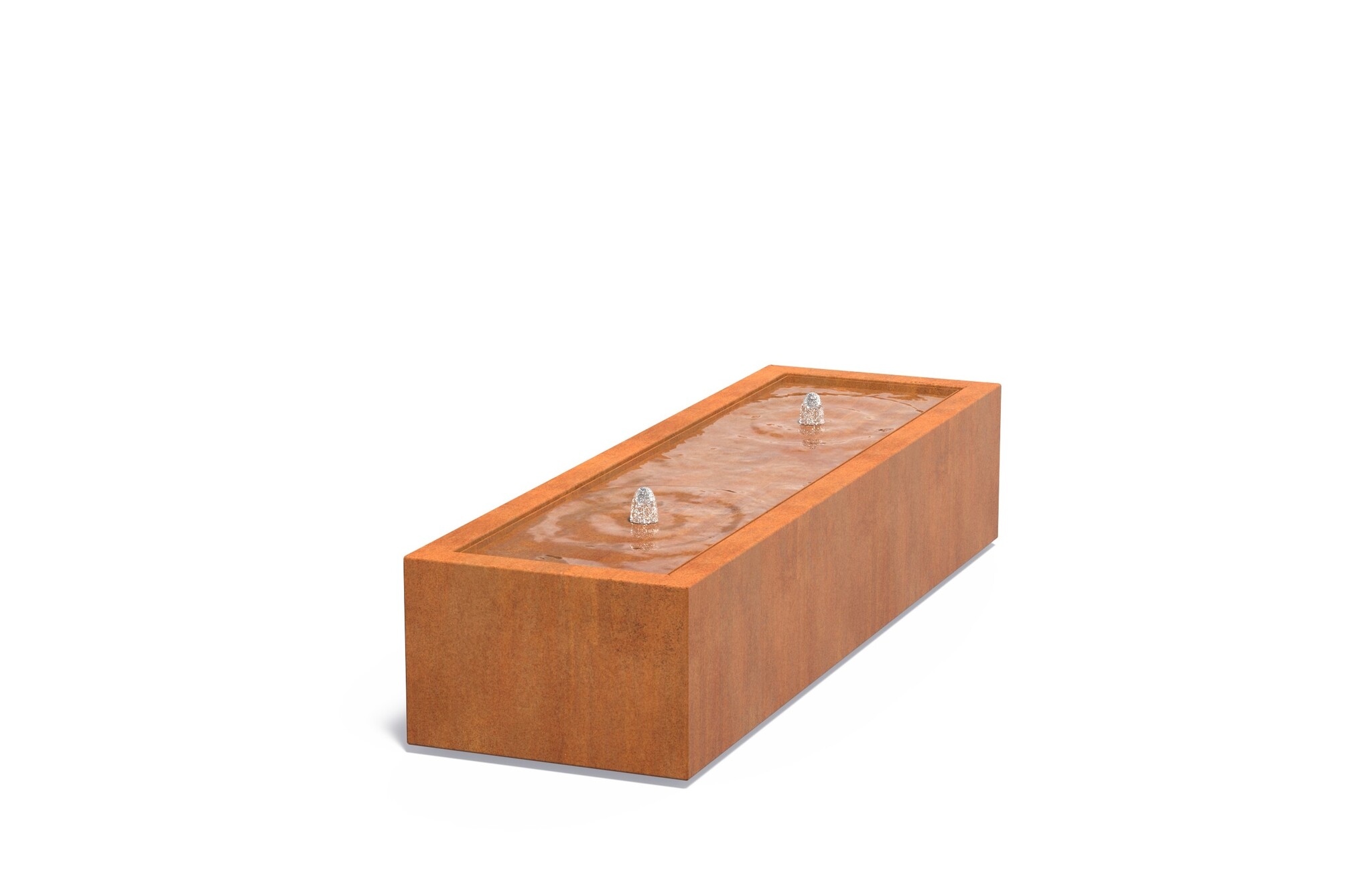 Watertafel cortenstaal 200x60x40cm. afbeelding