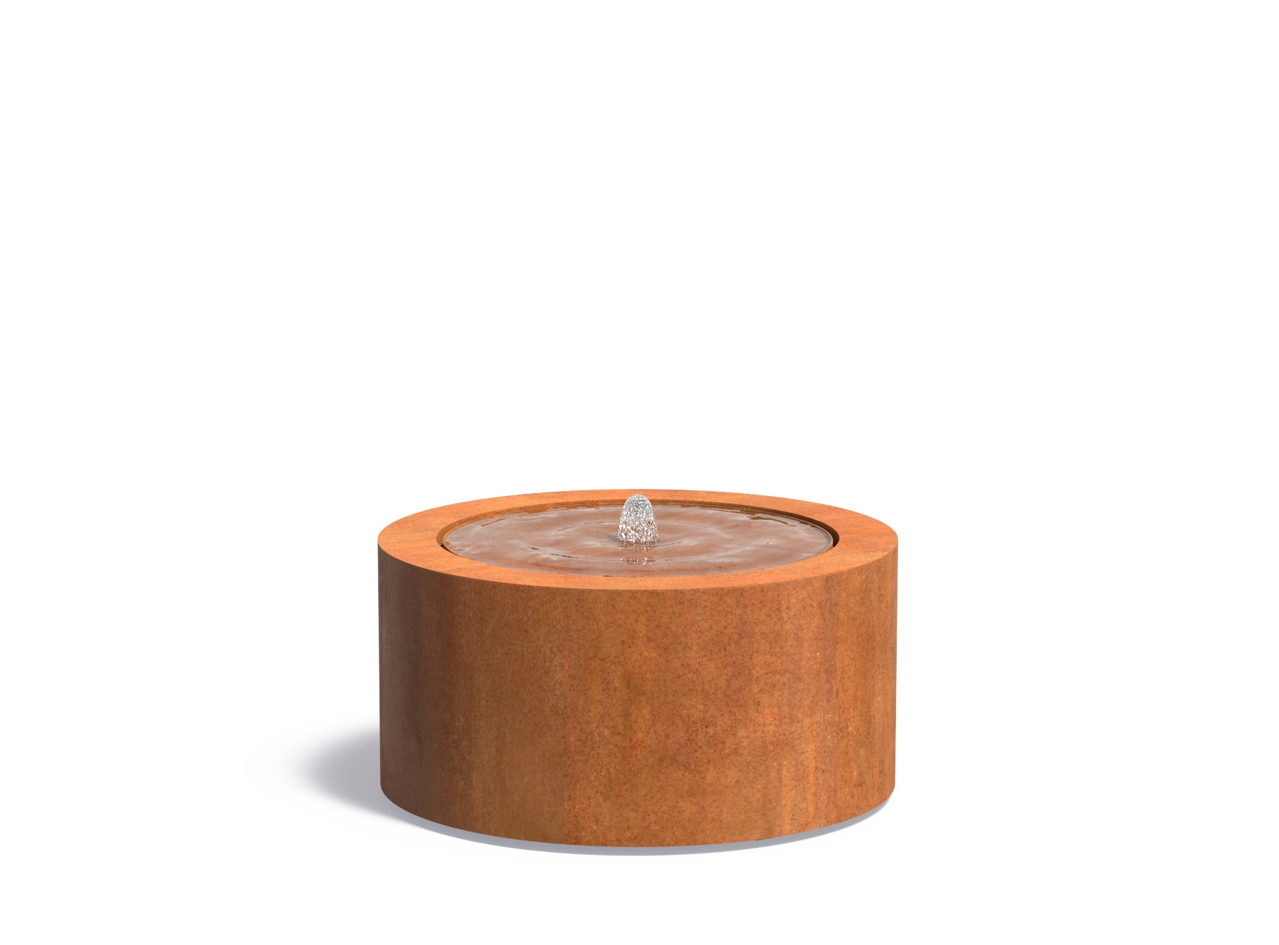 Watertafel cortenstaal rond 80x40cm. afbeelding