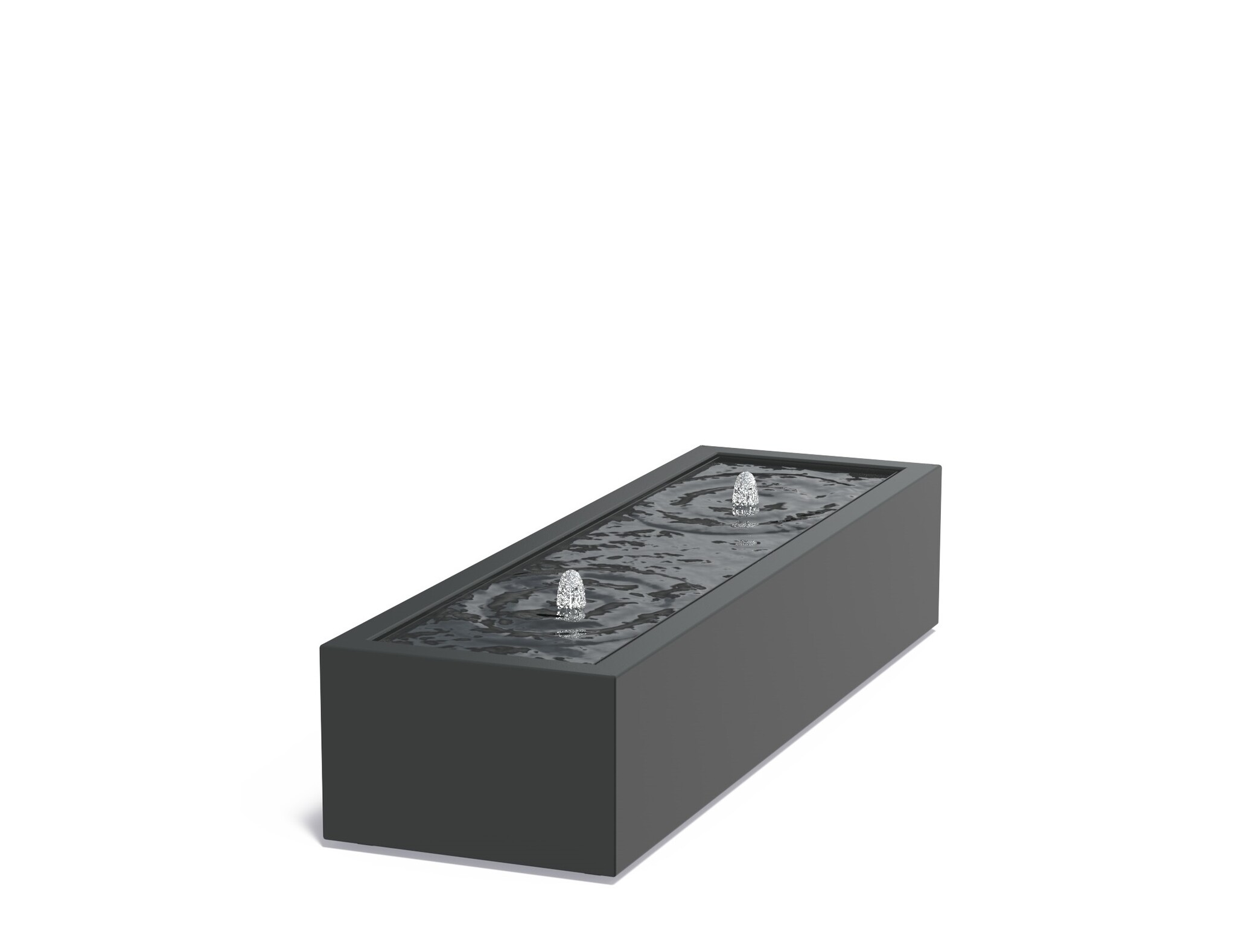 Watertafel Aluminium 200x60x40cm. afbeelding