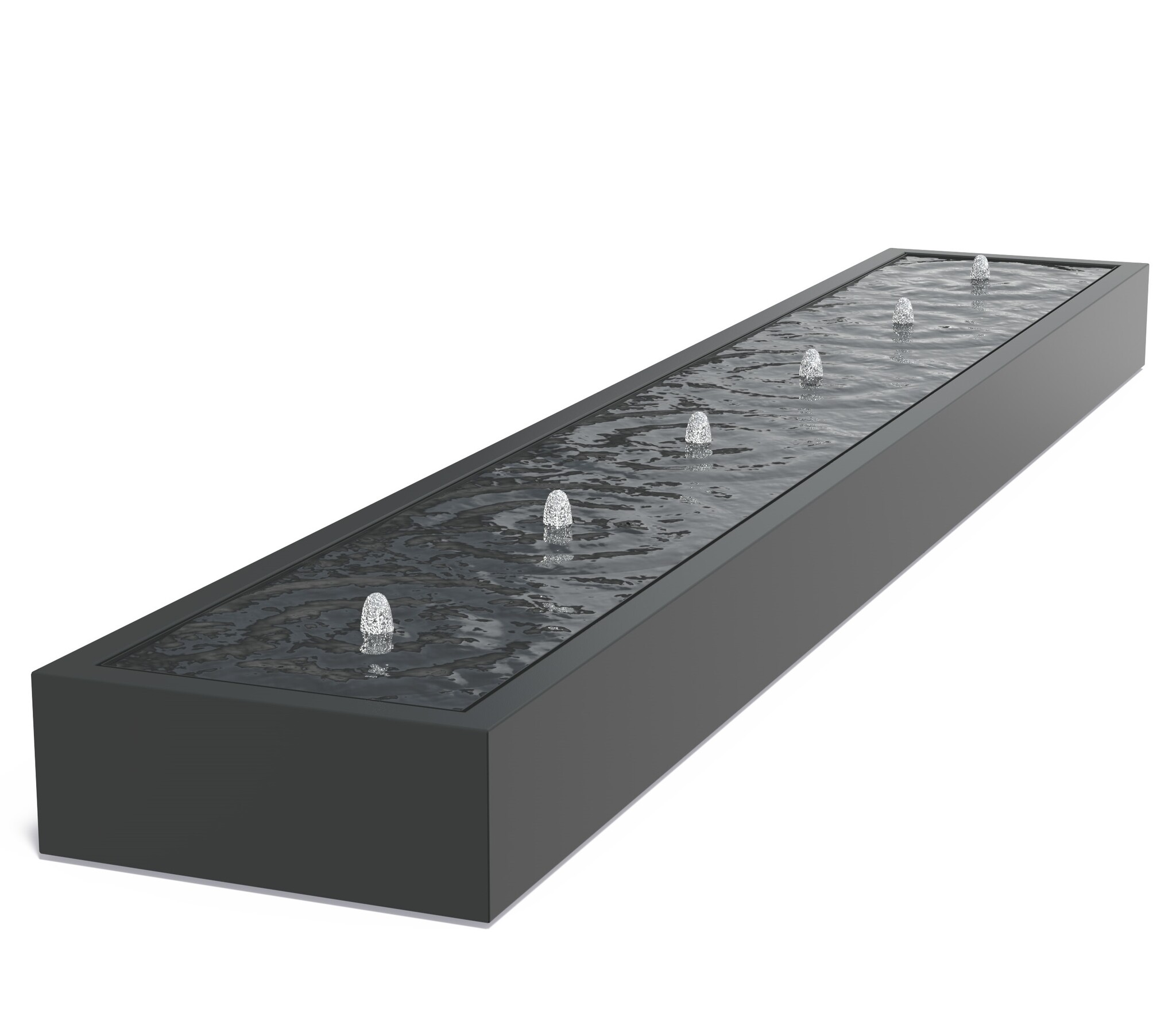 Watertafel Aluminium rechthoek 600x100x40cm. afbeelding