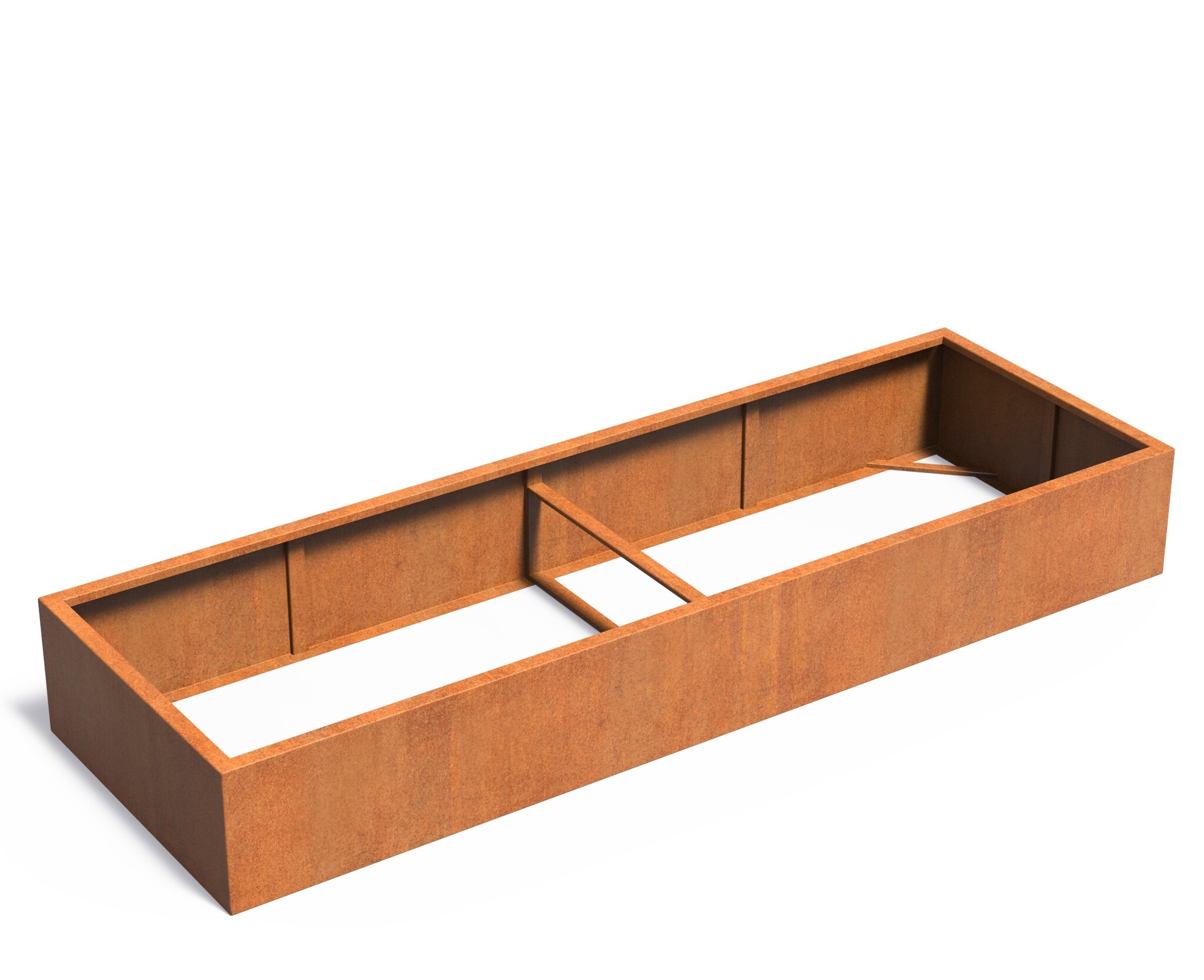 Cortenstaal plantenbak CARREZ zonder bodem 300x100x40cm. afbeelding