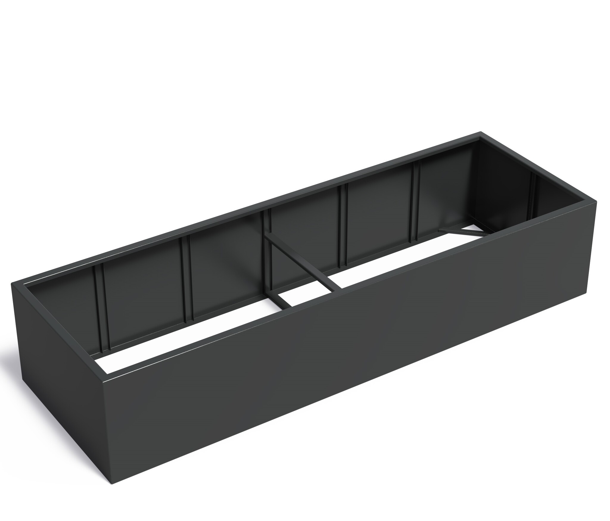 Aluminium plantenbak CARREZ zonder bodem 300x100x60cm. afbeelding