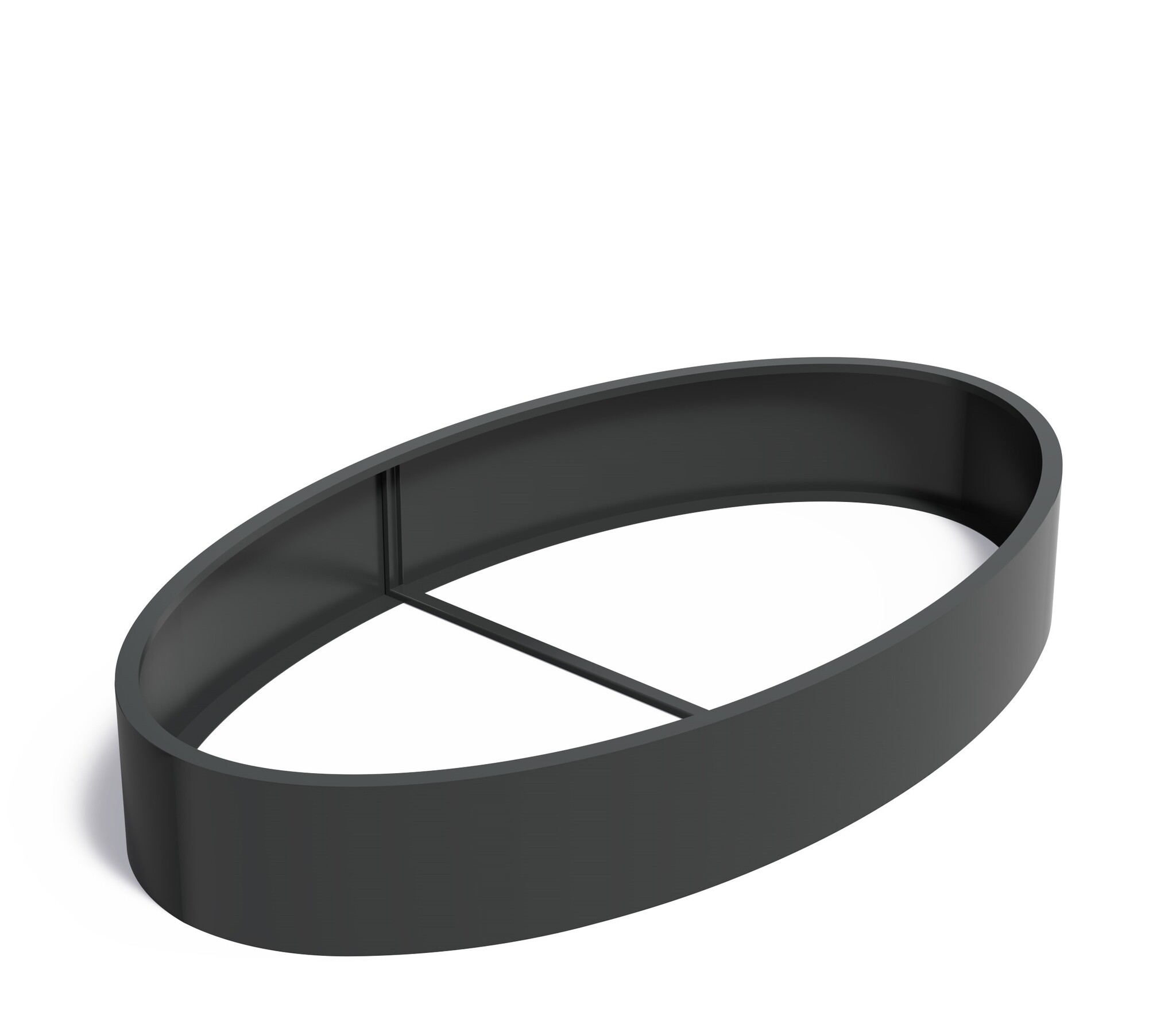 Aluminium plantenbak Ellipse zonder bodem 280x160x40cm. afbeelding