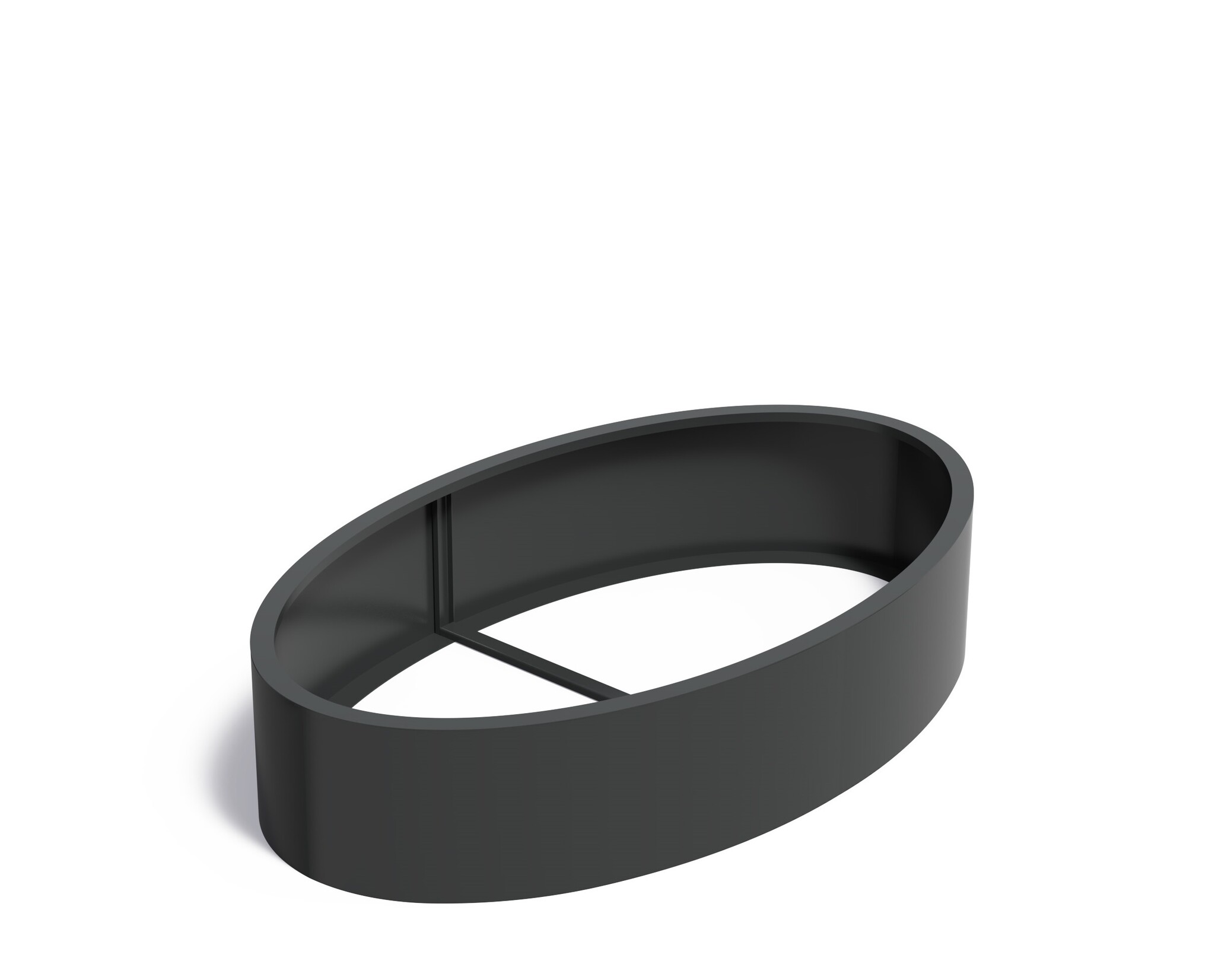 Aluminium plantenbak Ellipse zonder bodem 200x120x40cm. afbeelding