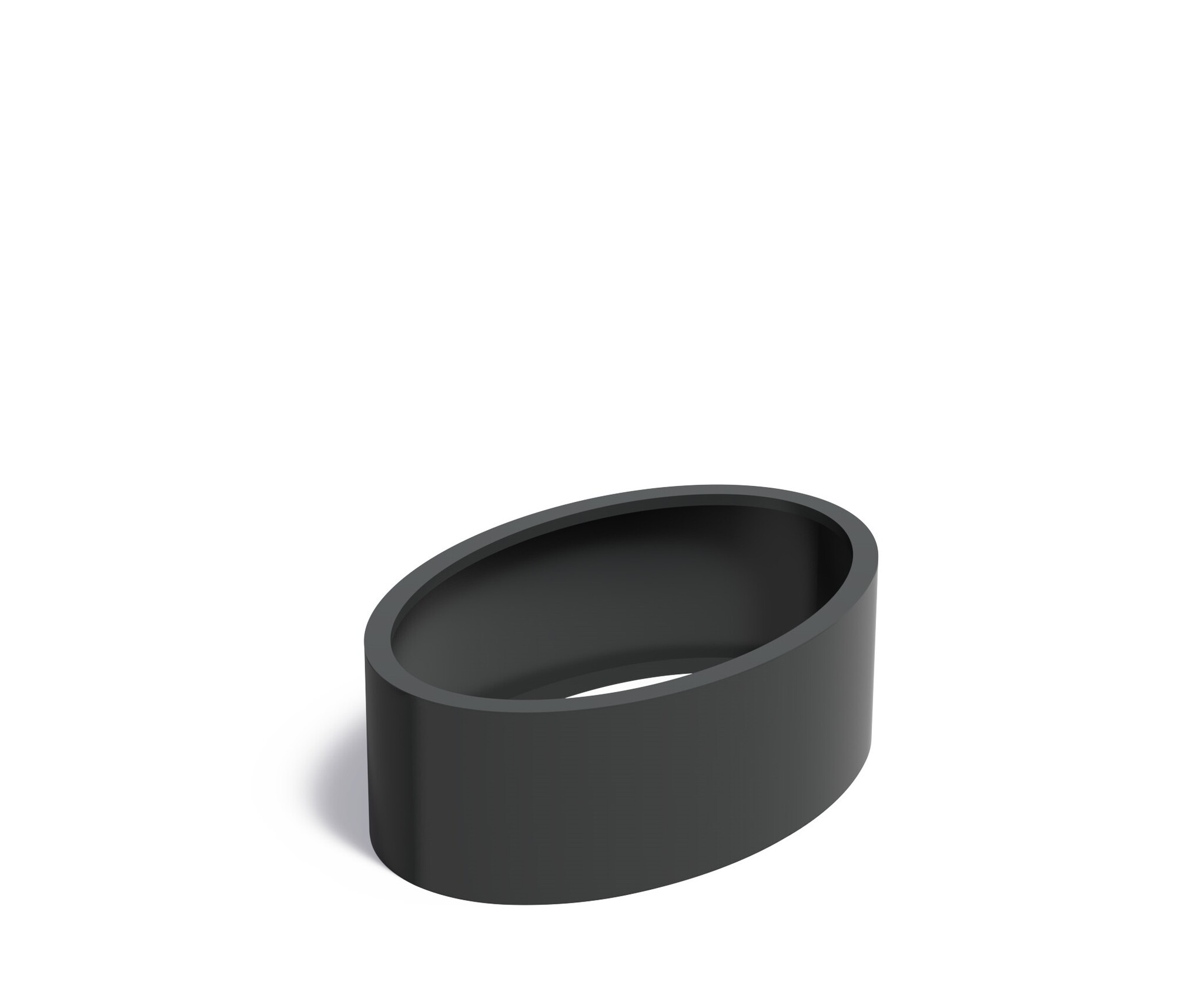 Aluminium plantenbak Ellipse zonder bodem 120x80x40cm. afbeelding